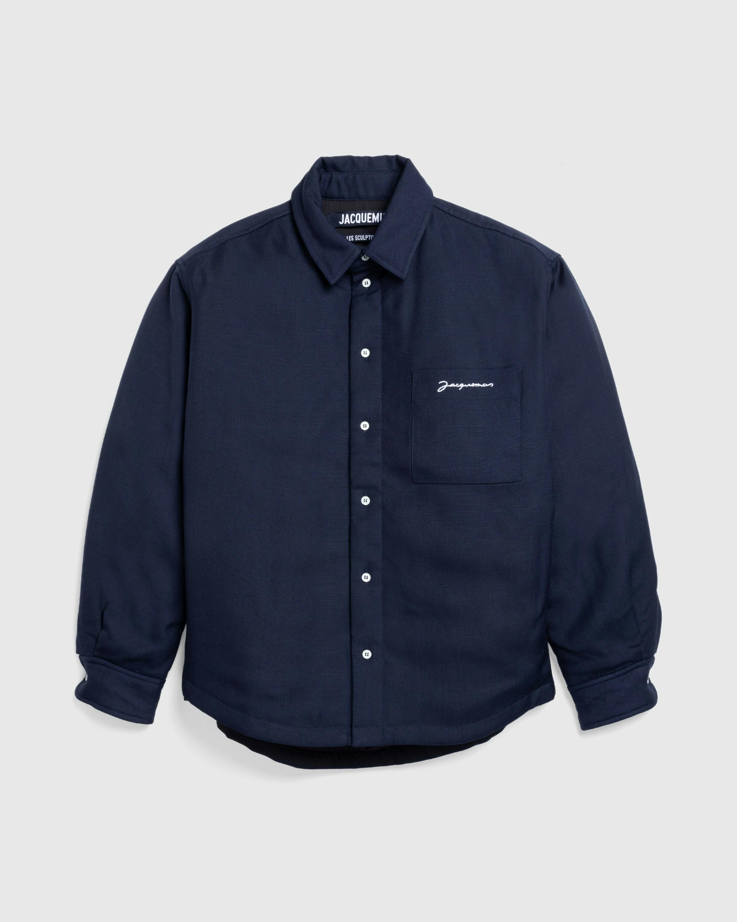 JACQUEMUS – La Chemise Boulanger Dark Navy - Overshirt - Blue - Image 1