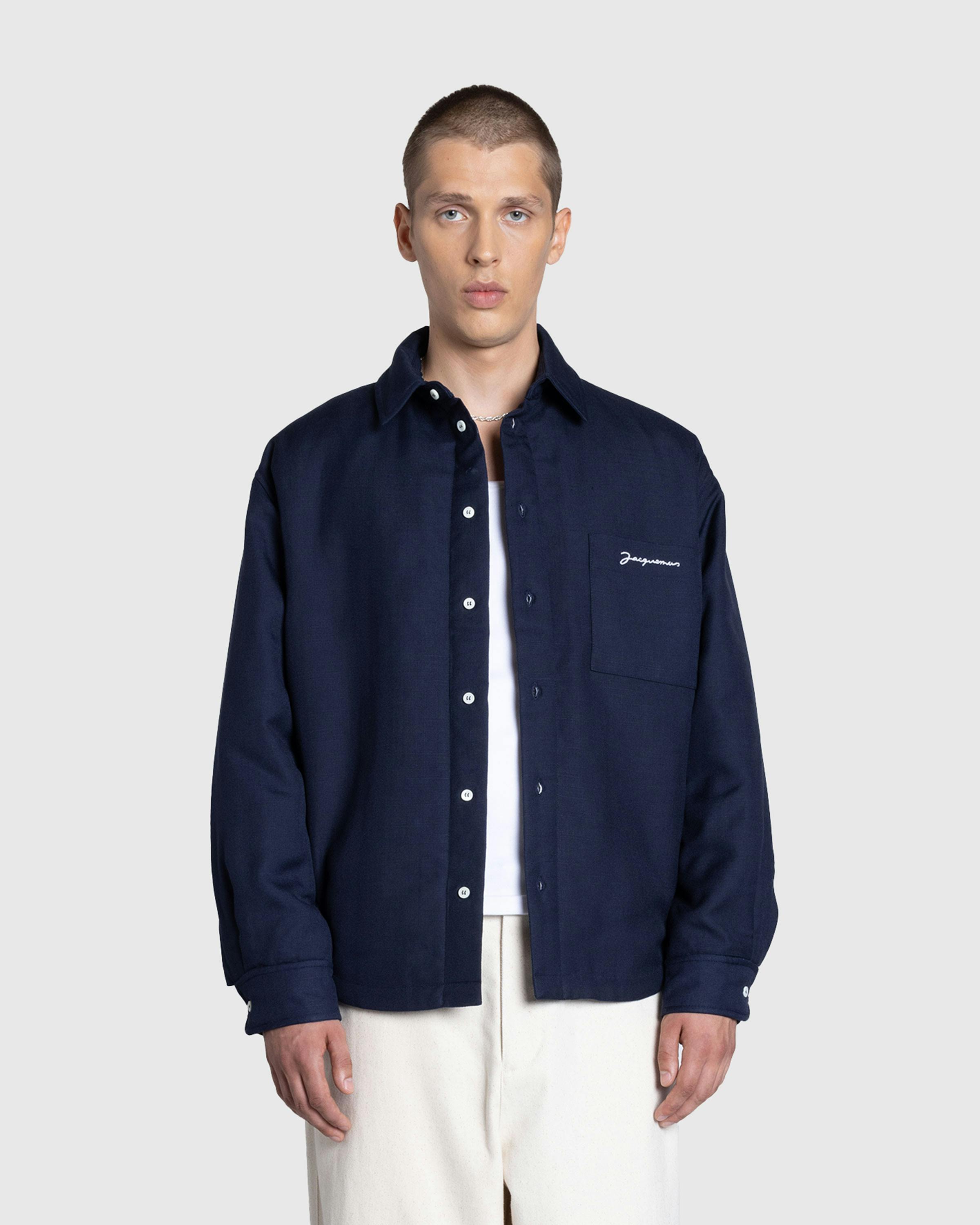 JACQUEMUS – La Chemise Boulanger Dark Navy - Overshirt - Blue - Image 2