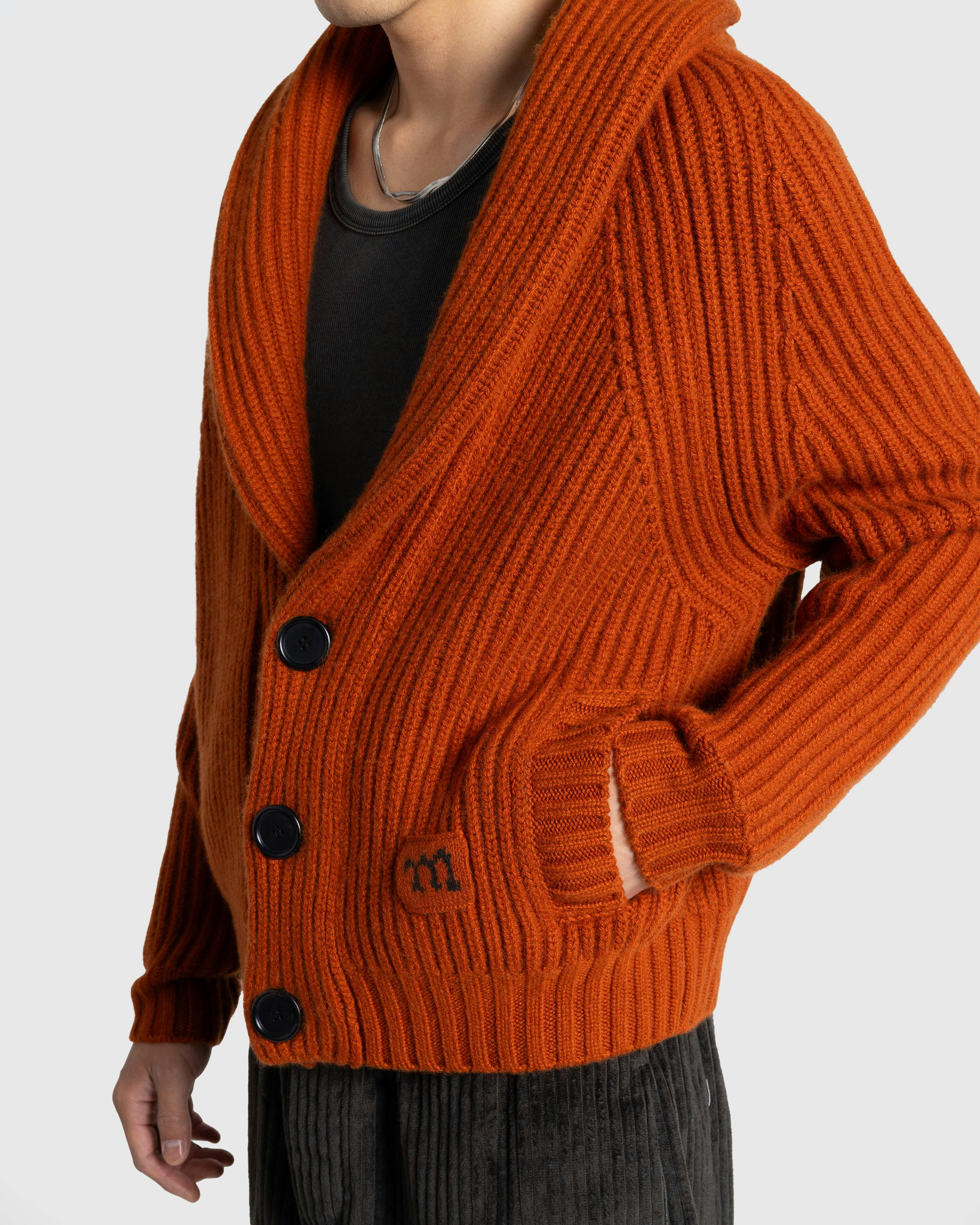 Meta Campania Collective – Jackson Shawl Collar Chunky Cashmere Cardigan Rust Brown - Cardigans - Brown - Image 4