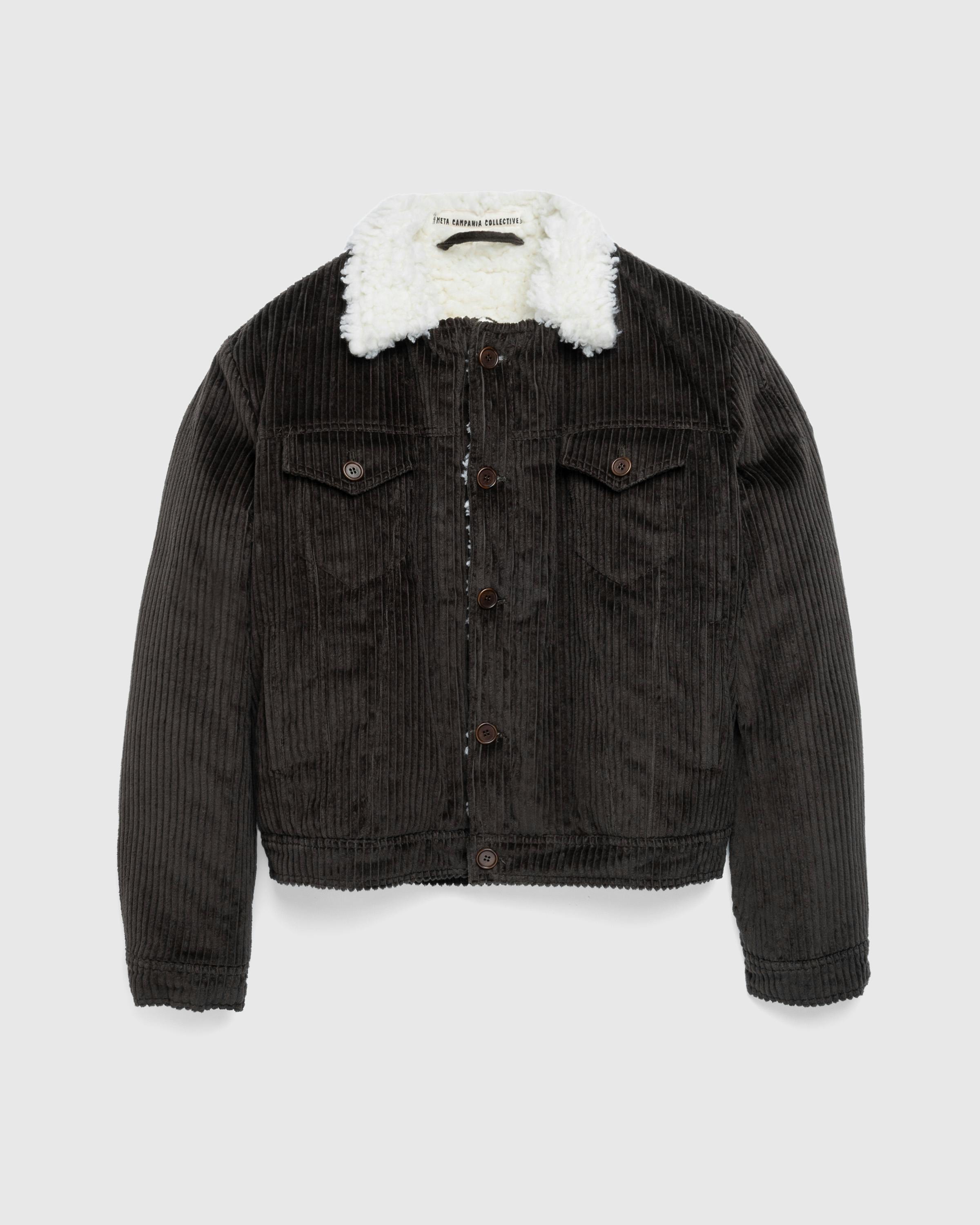 Meta Campania Collective – Dayton Corduroy Trucker Jacket Dark Chocolate Brown - Fur & Shearling - Brown - Image 1