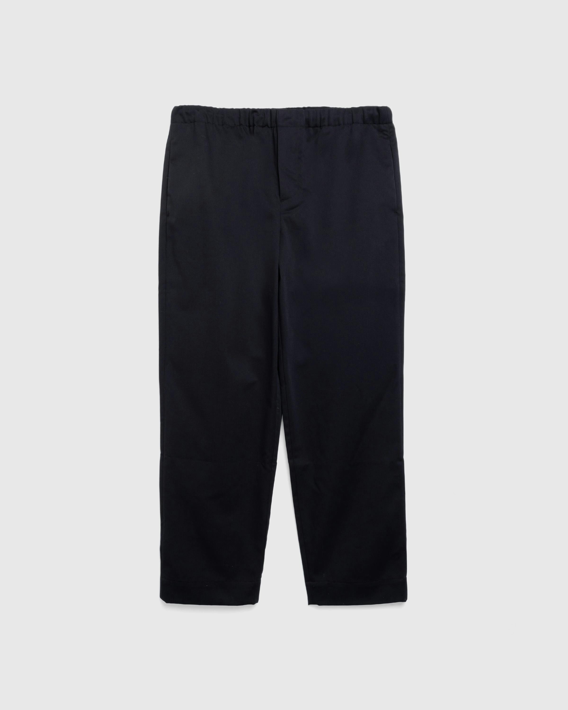 Meta Campania Collective – Ed Unlined Midweight Cotton Drawstring Trousers Black - Work Pants - Black - Image 1