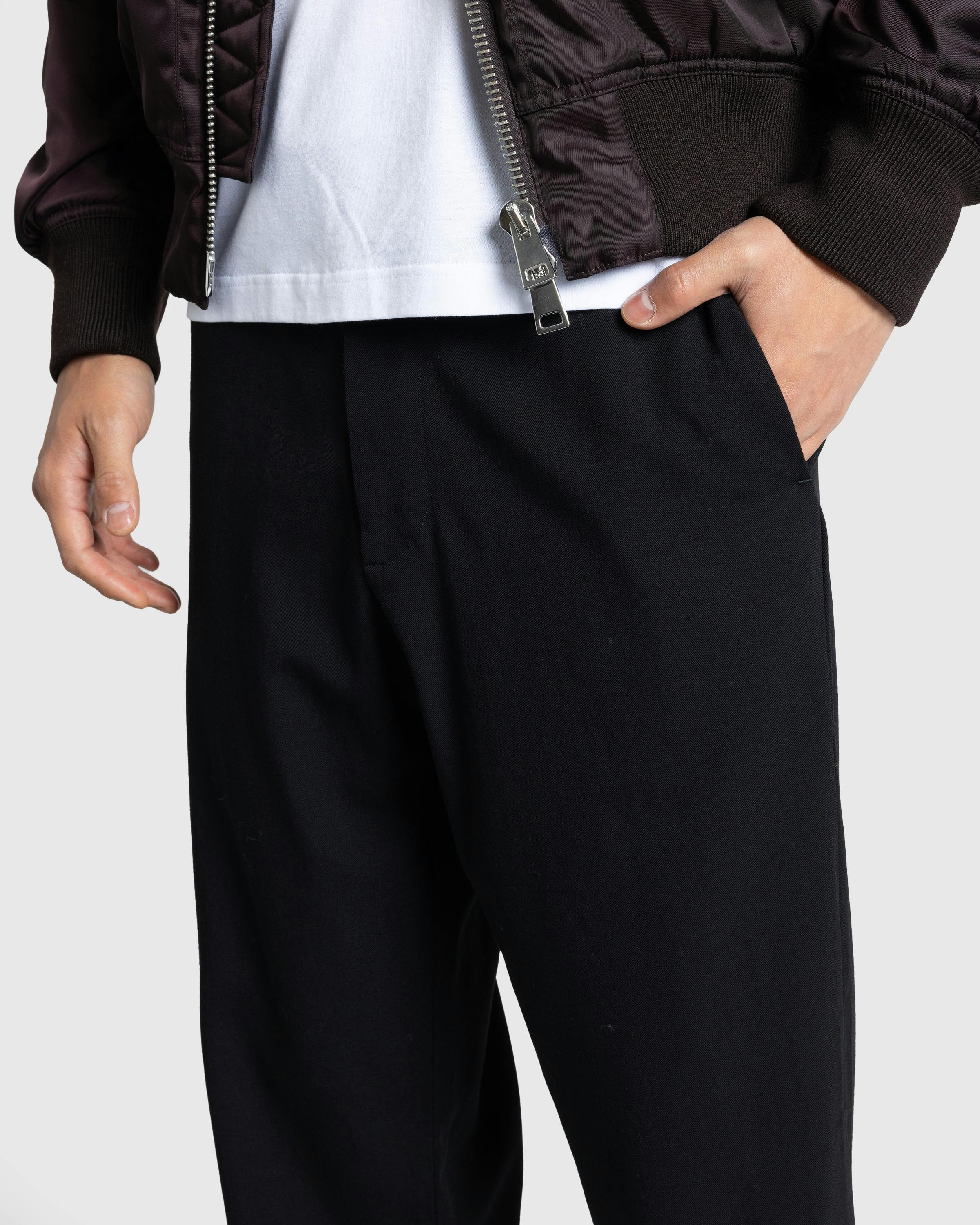 Meta Campania Collective – Ed Unlined Midweight Cotton Drawstring Trousers Black - Work Pants - Black - Image 4