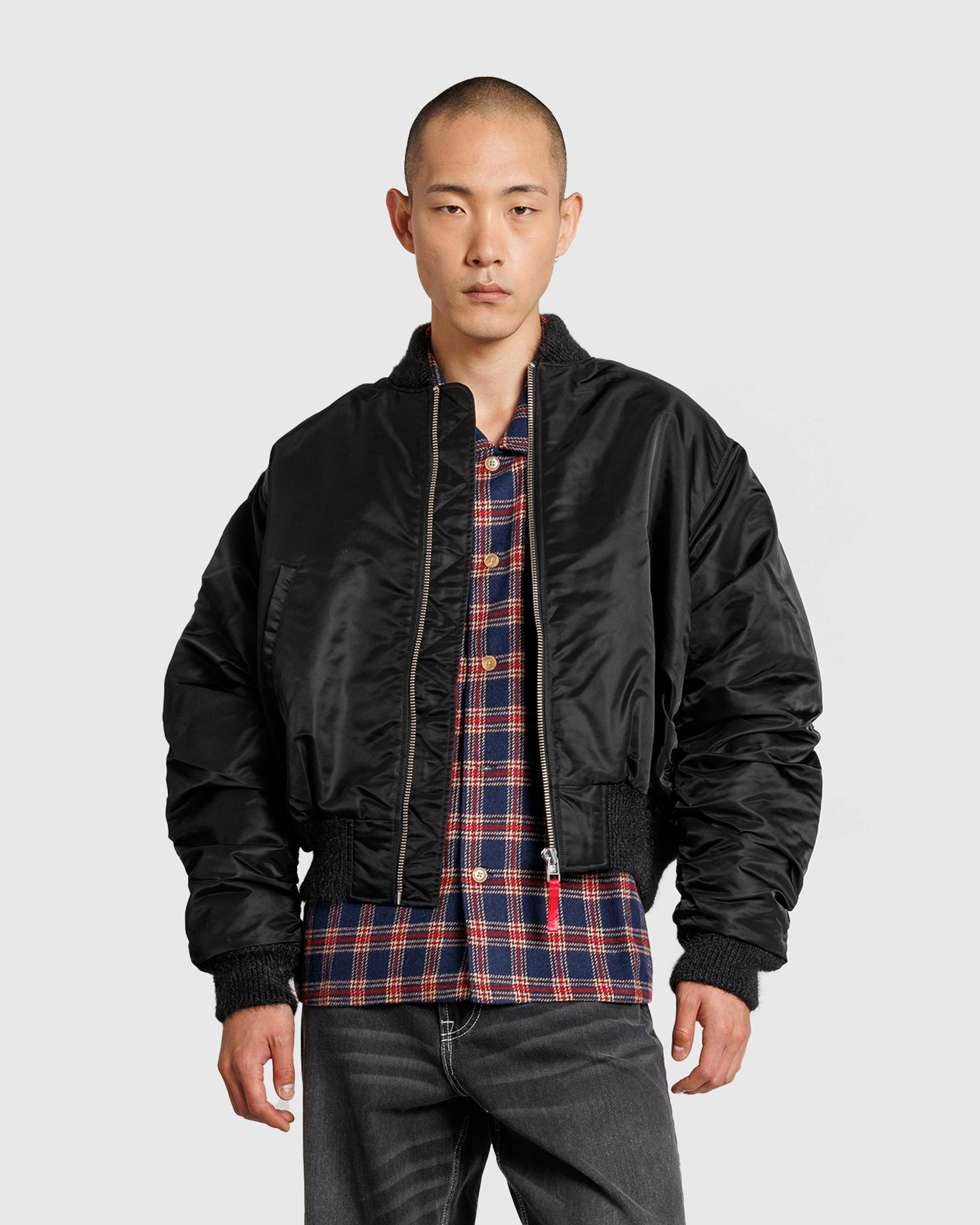 Stockholm Surfboard Club – Nylon Bomber Jacket Black - Bomber Jackets - Black - Image 2