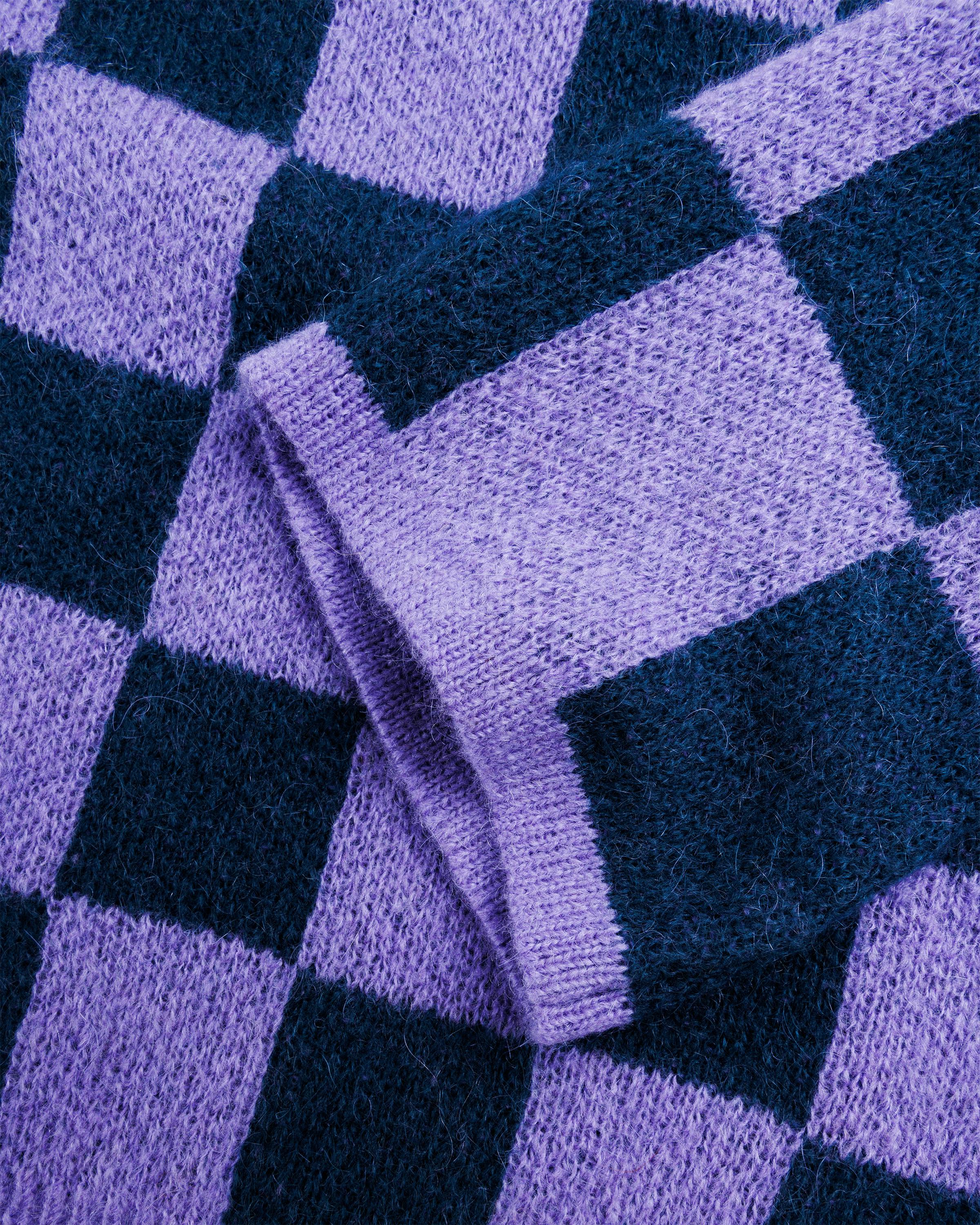 Stockholm Surfboard Club – Yoko Top Purple Check - Crewnecks - Purple - Image 4