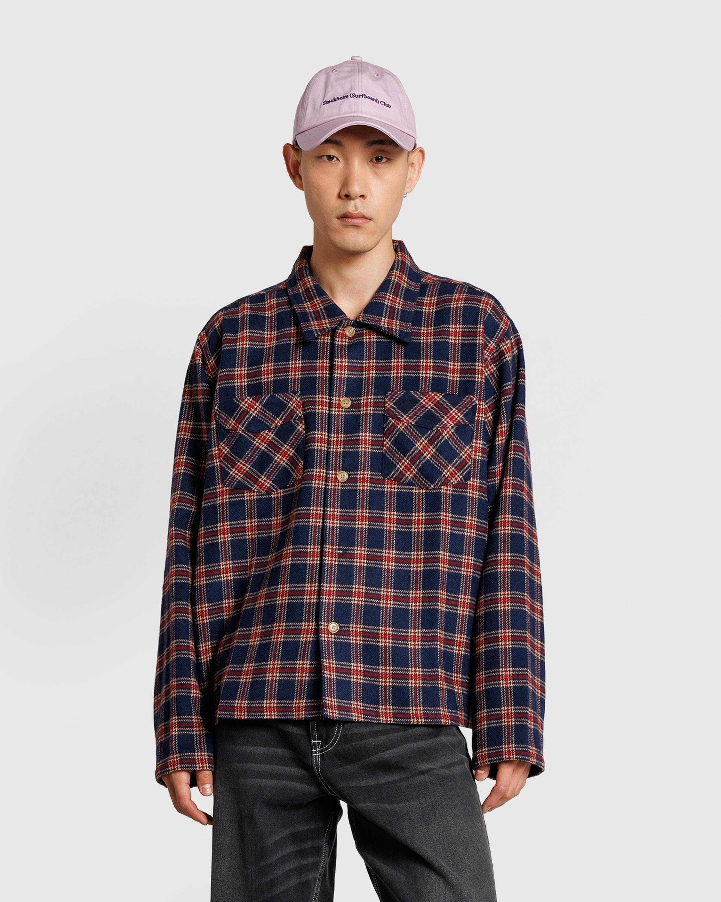 Stockholm Surfboard Club – Club Overshirt Red Blue Check - Overshirt - Multi - Image 2