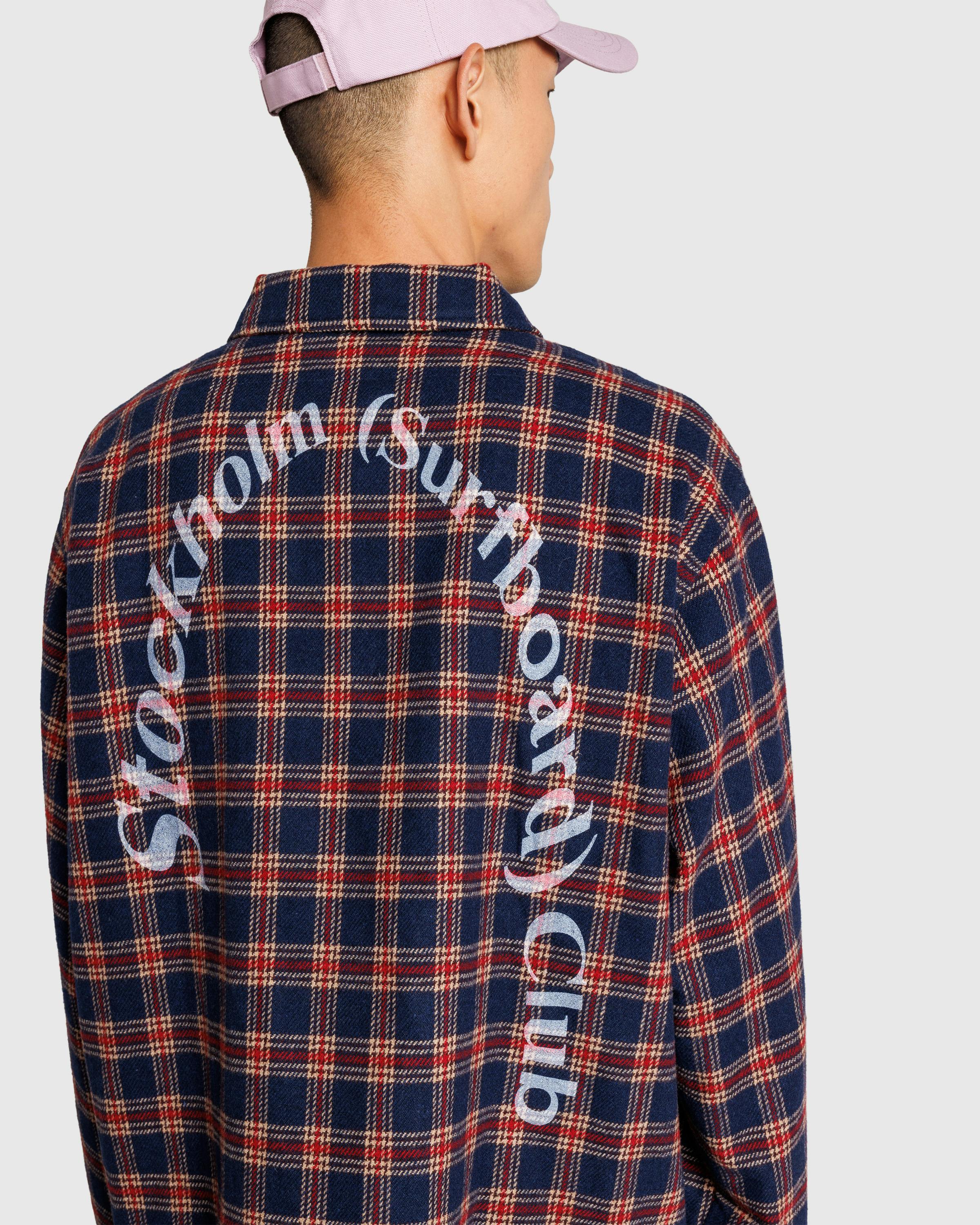 Stockholm Surfboard Club – Club Overshirt Red Blue Check - Overshirt - Multi - Image 4