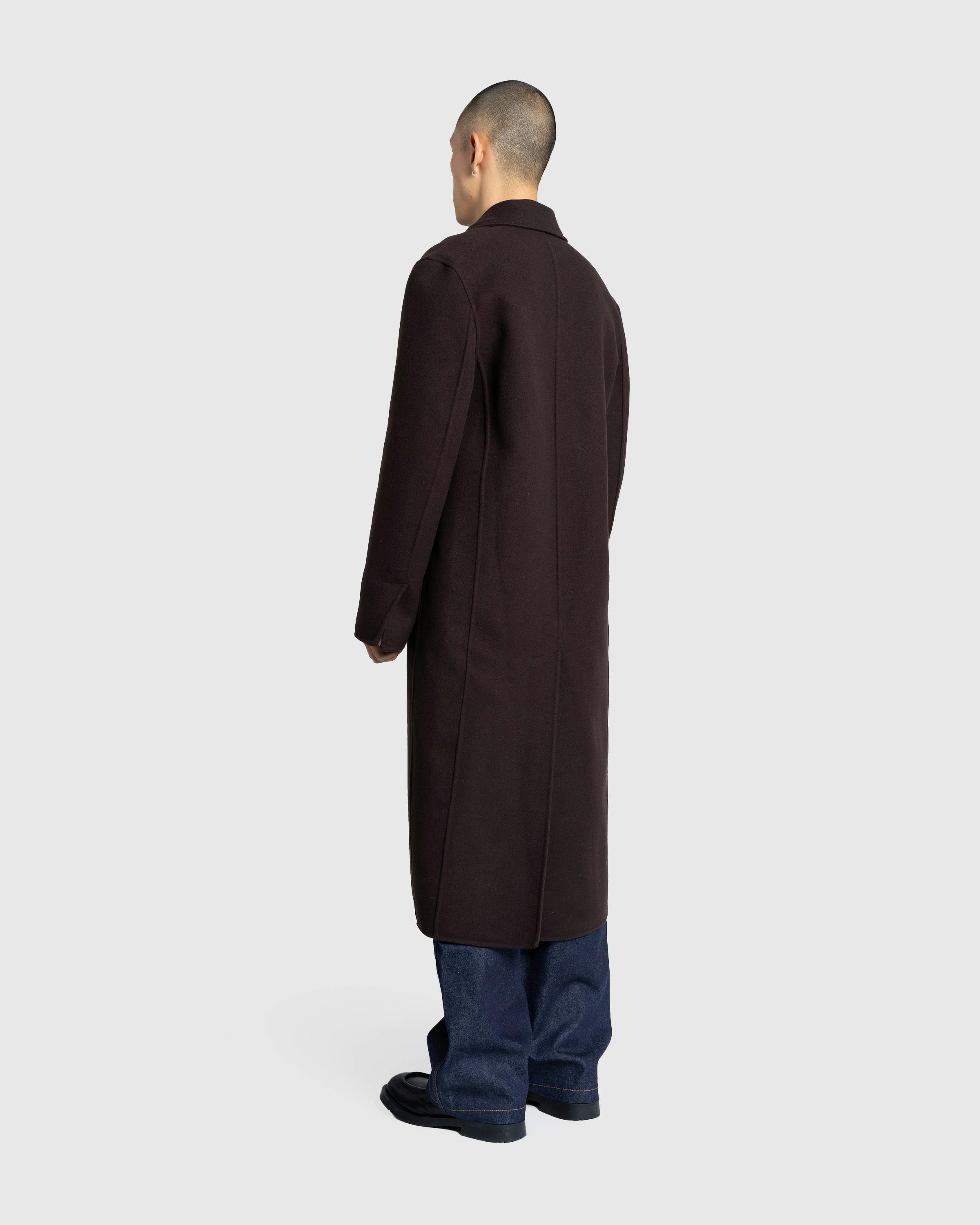 Meta Campania Collective – Hugo Long Wool Coat Dark Chocolate Brown - Coats - Brown - Image 6