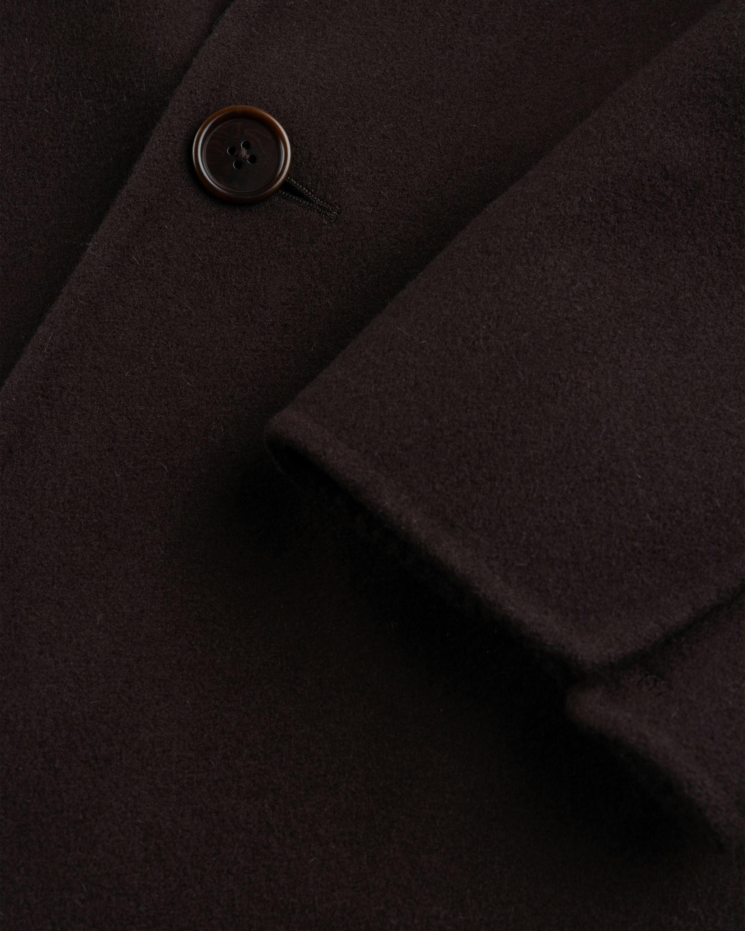 Meta Campania Collective – Hugo Long Wool Coat Dark Chocolate Brown - Coats - Brown - Image 4