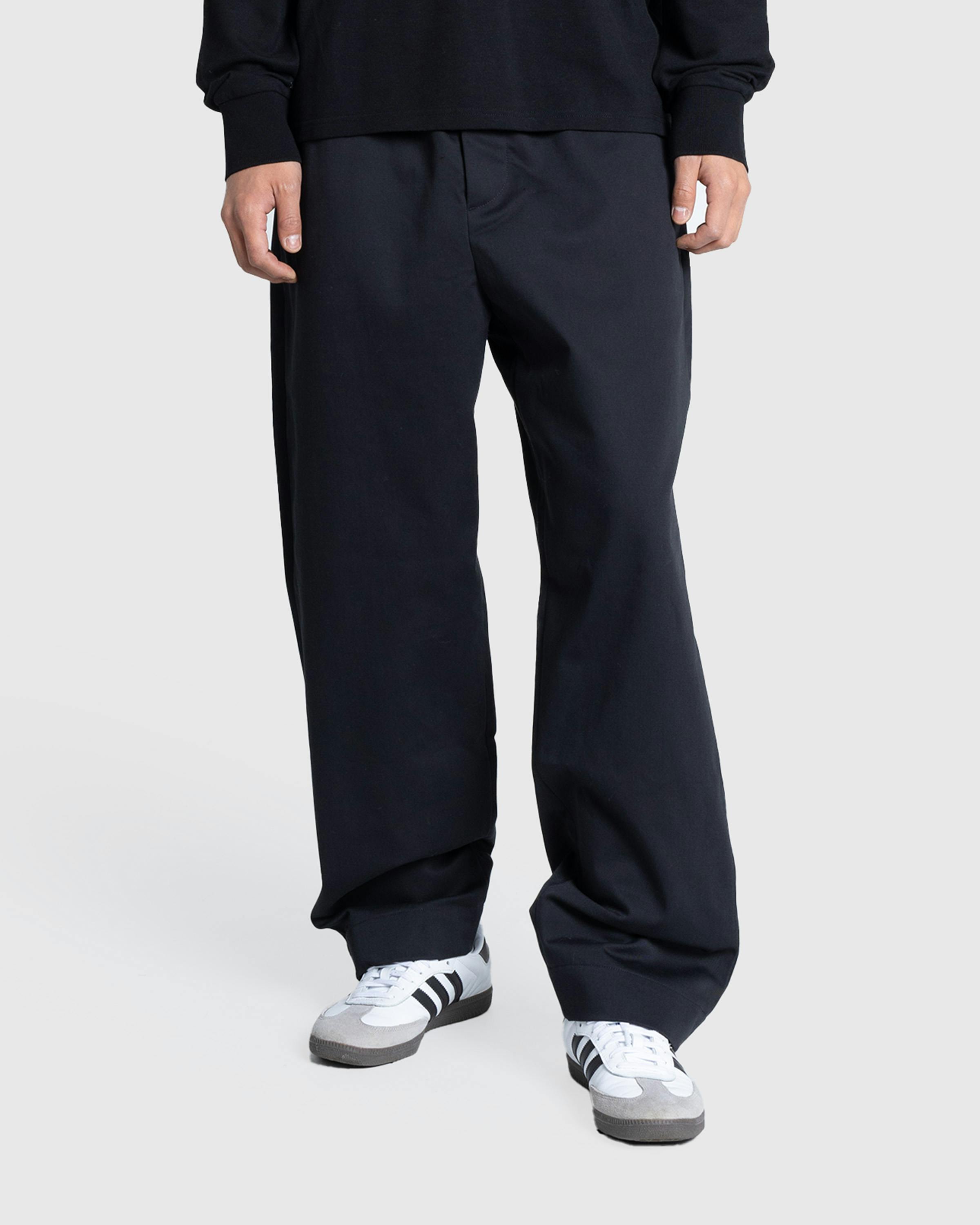 Meta Campania Collective – Gilles Straight Tropical Wool Twill Leg Formal Trousers Black - Trousers - Black - Image 2