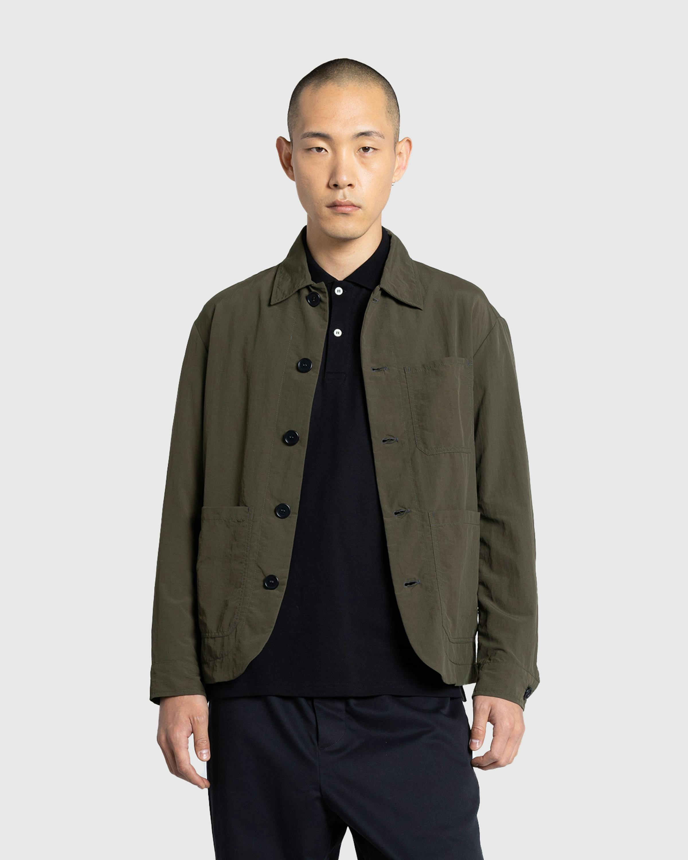 Meta Campania Collective – Julian Selflined Nylon Shirt Jacket Dark Khaki - Jackets - Green - Image 2