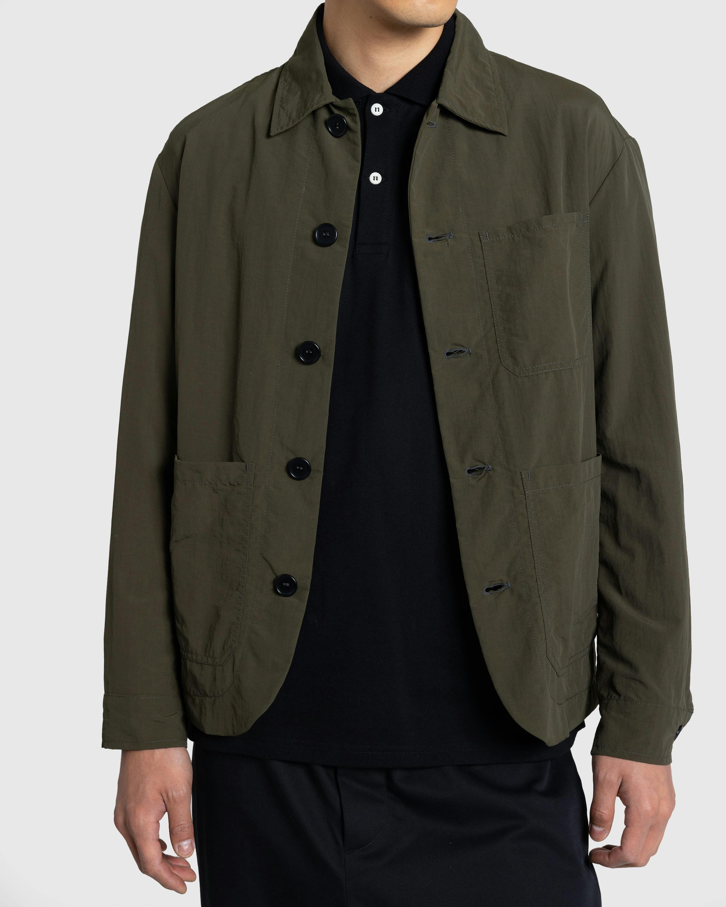 Meta Campania Collective – Julian Selflined Nylon Shirt Jacket Dark Khaki - Jackets - Green - Image 4