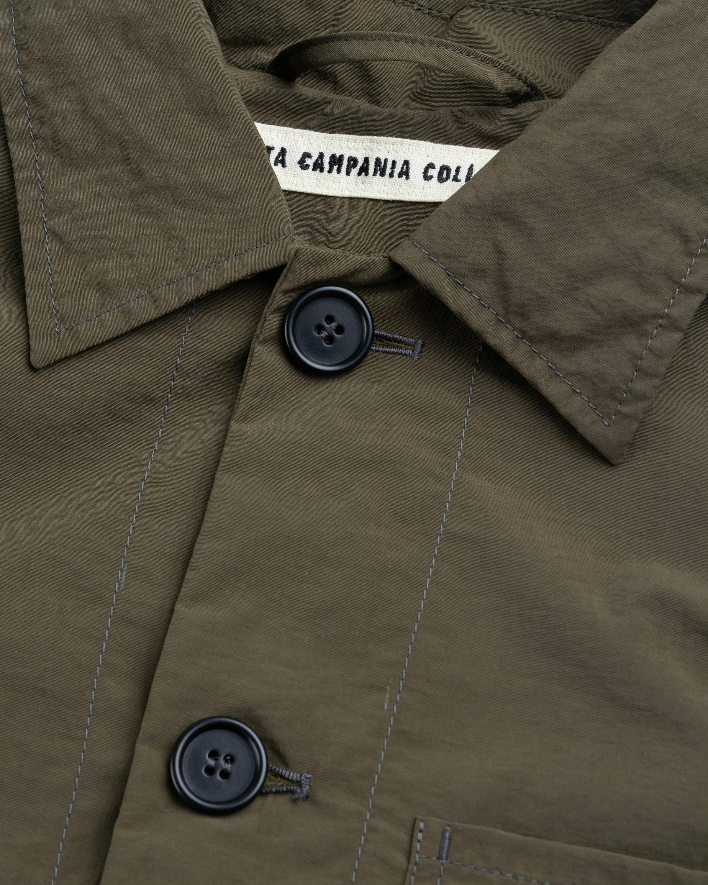 Meta Campania Collective – Julian Selflined Nylon Shirt Jacket Dark Khaki - Jackets - Green - Image 5