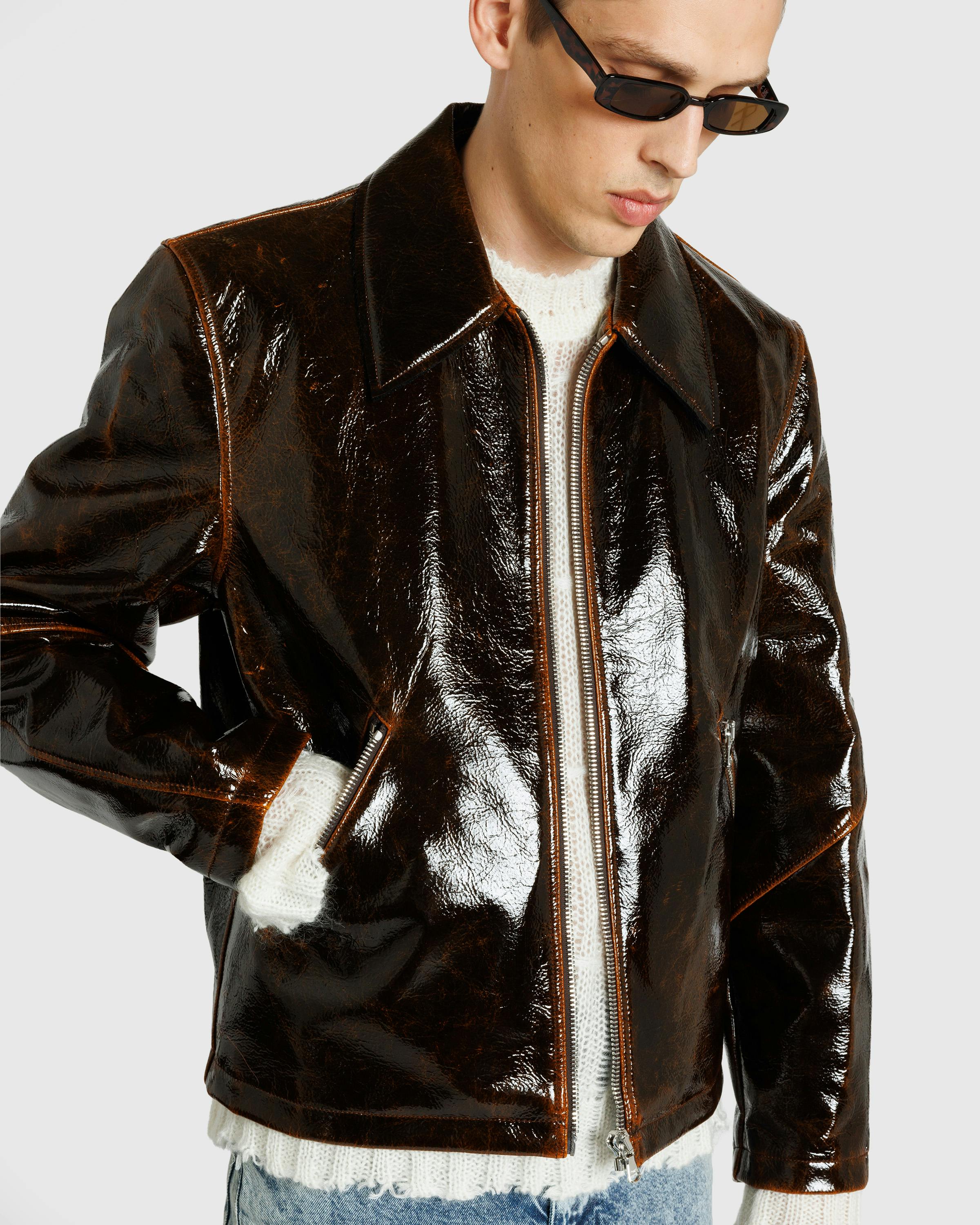 Séfr – Buck Jacket Worn Coated Wool - Jackets - Brown - Image 4