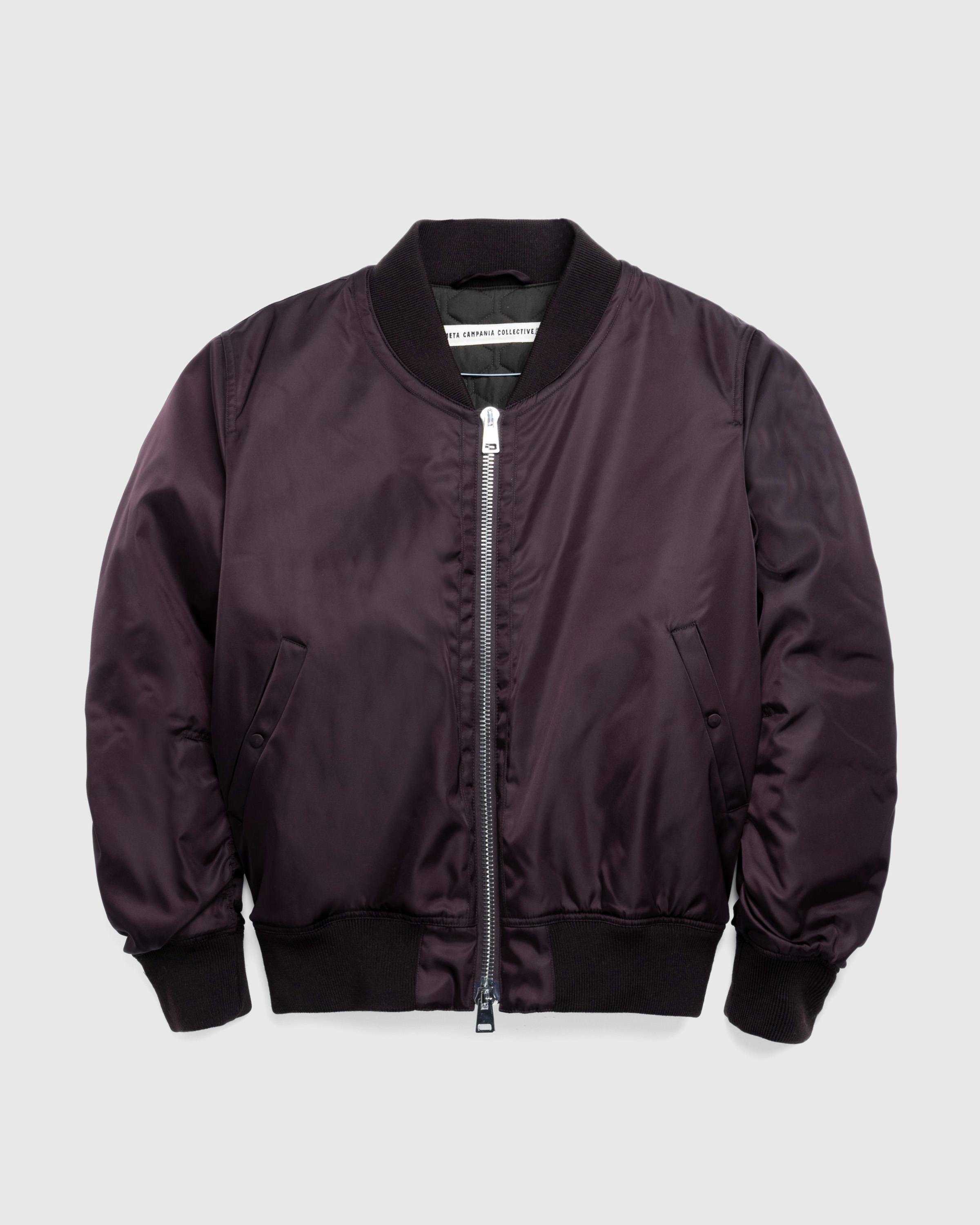 Meta Campania Collective – Bastien Nylon Cropped Bomber Dark Chocolate Brown - Bomber Jackets - Brown - Image 1