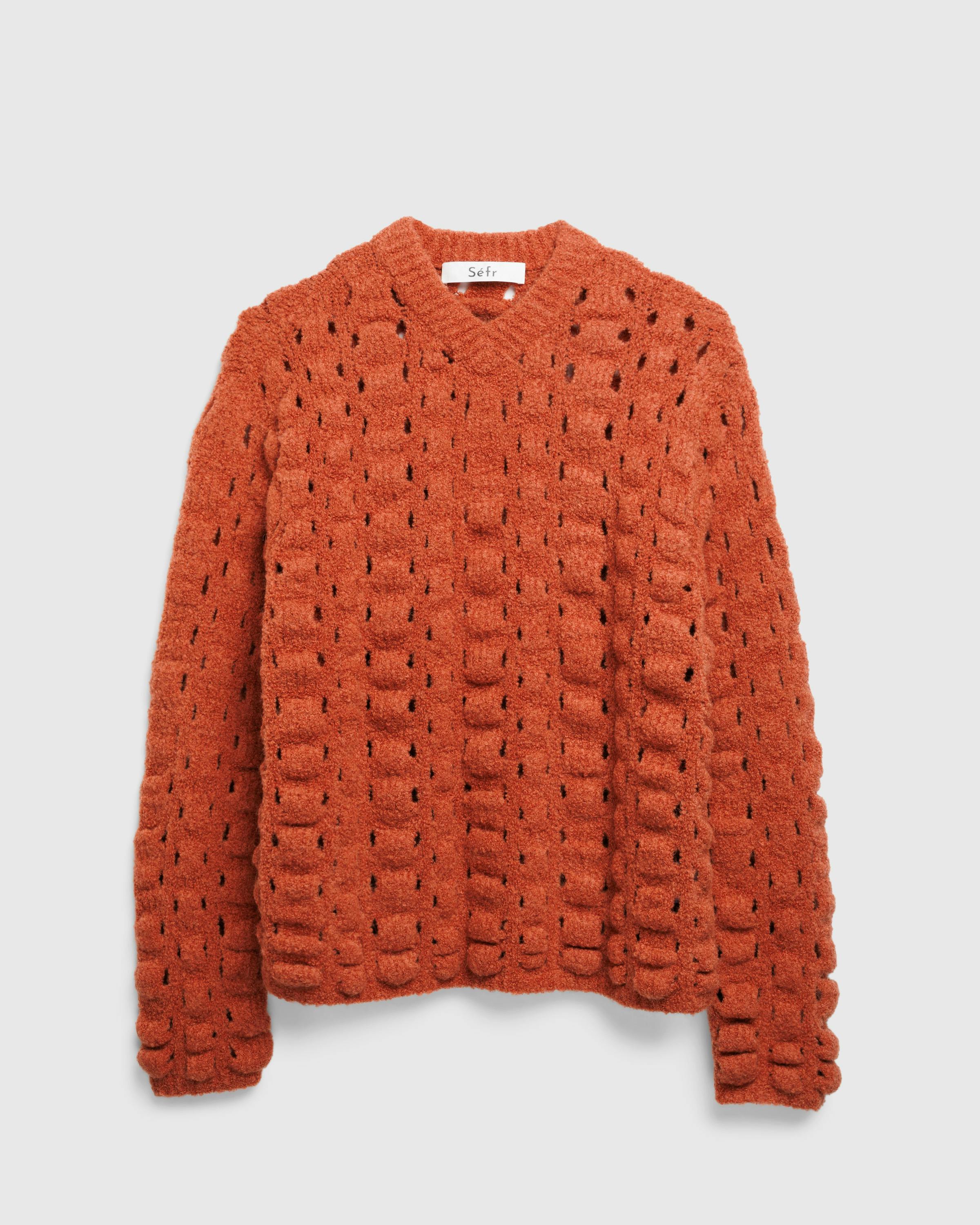 Séfr – Othello Sweater Warm Boucle - Crewnecks - Orange - Image 1