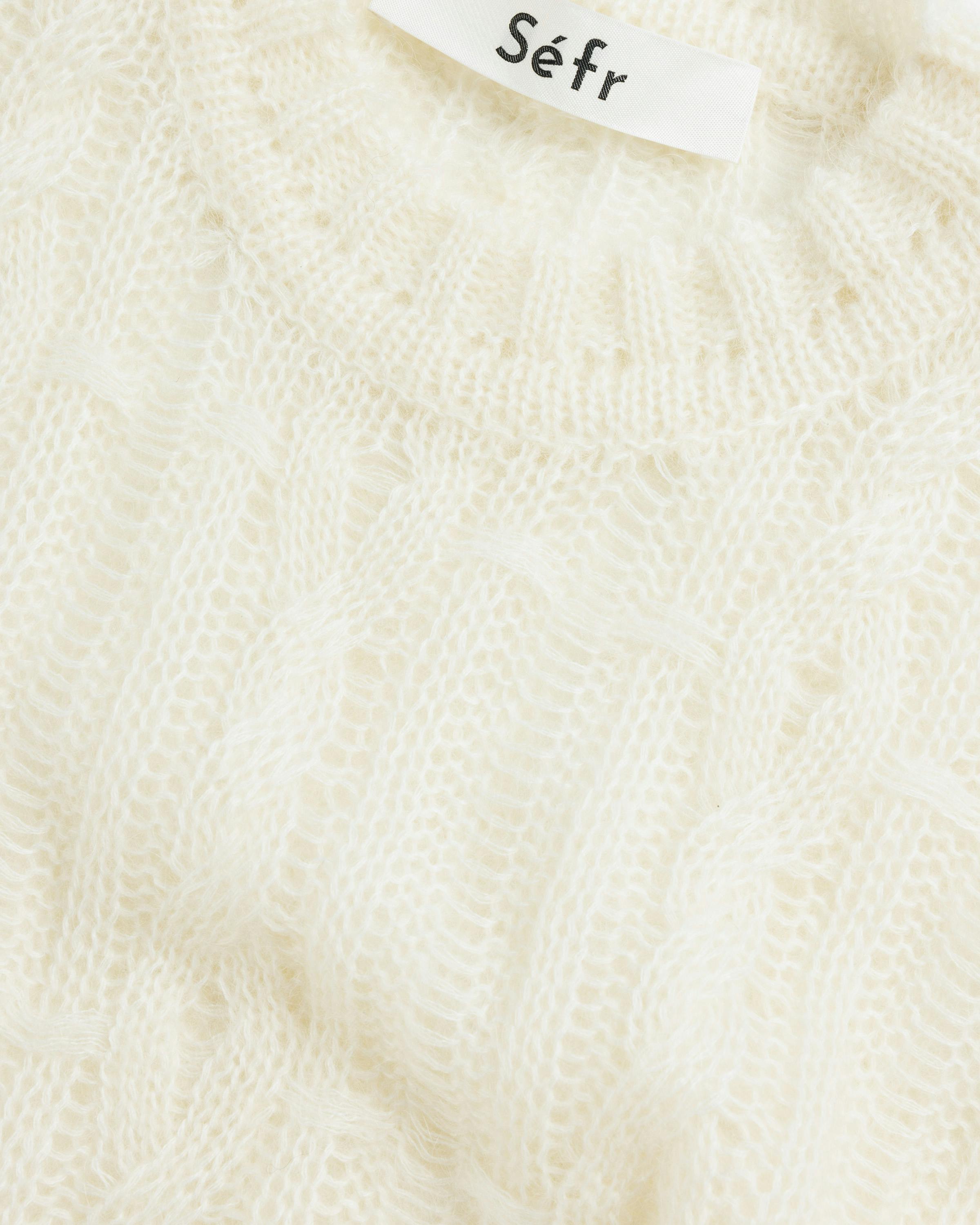 Séfr – Gilberto Sweater Fine Distressed Cream - Crewnecks - Beige - Image 7