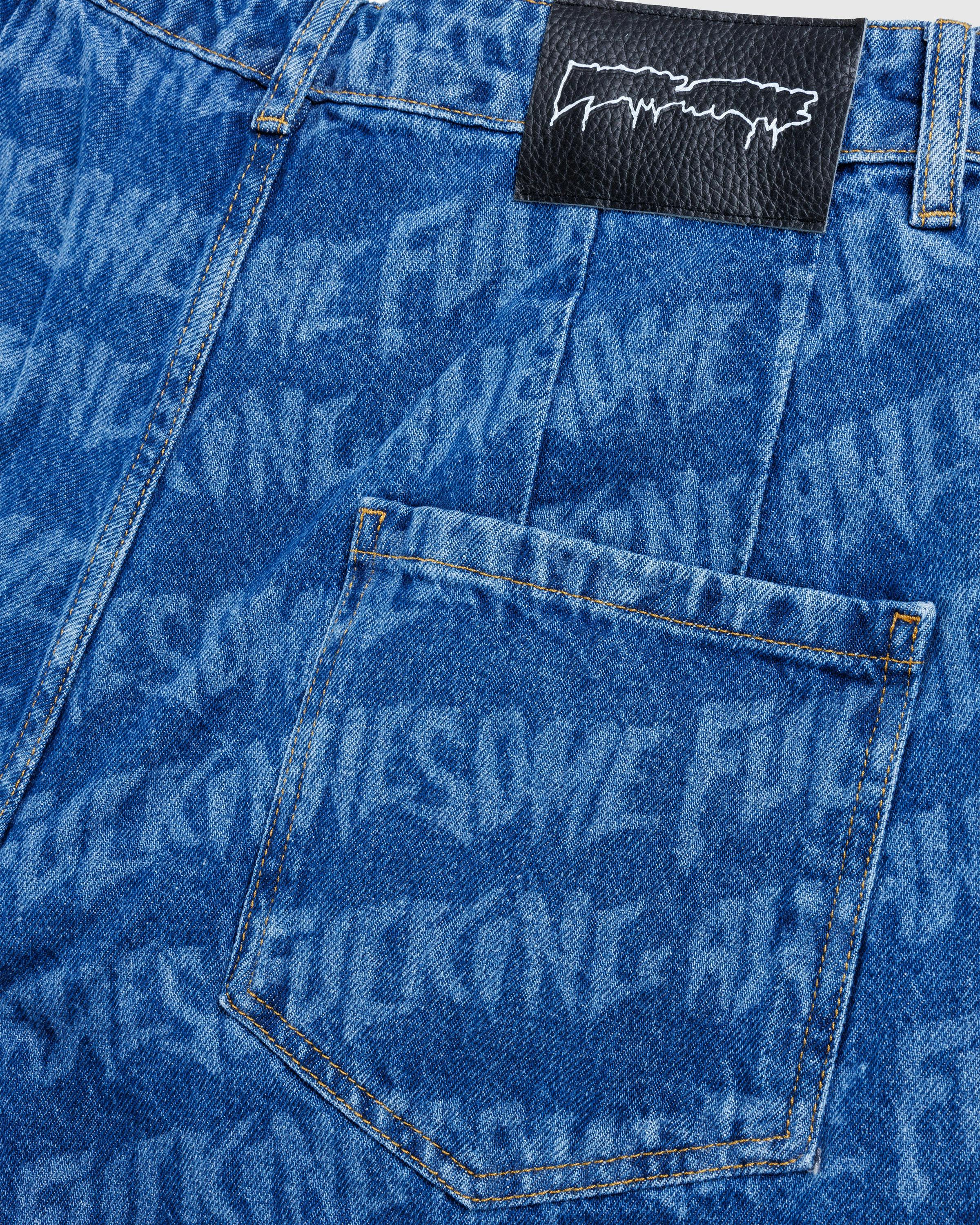 Fucking Awesome – Baggy Pleated Denim Laser Stamp Shorts Blue - Denim Shorts - Blue - Image 7