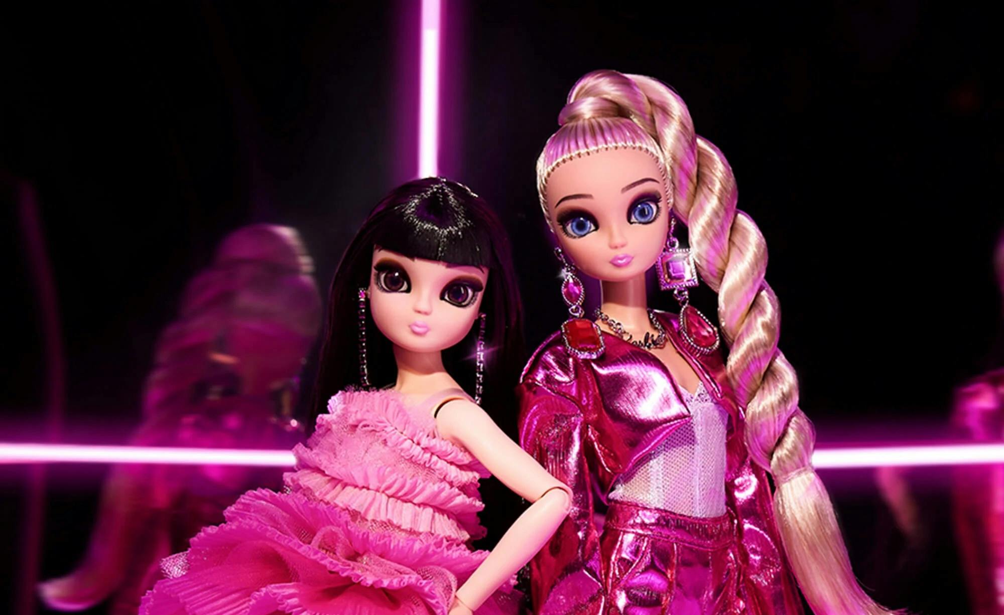 Barbie x noonoouri collaboration featuring two iconic dolls