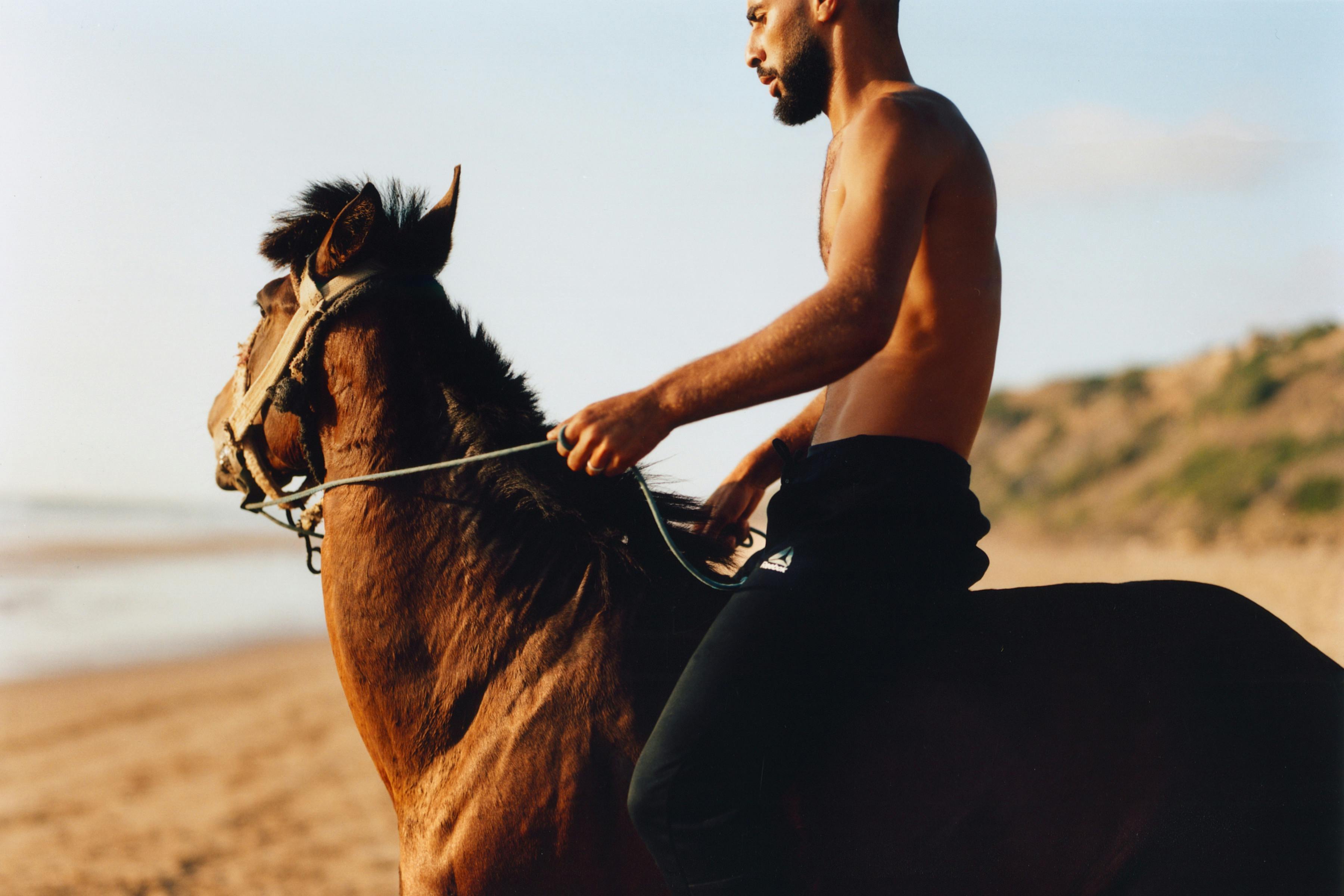 Man riding horse in Morocco