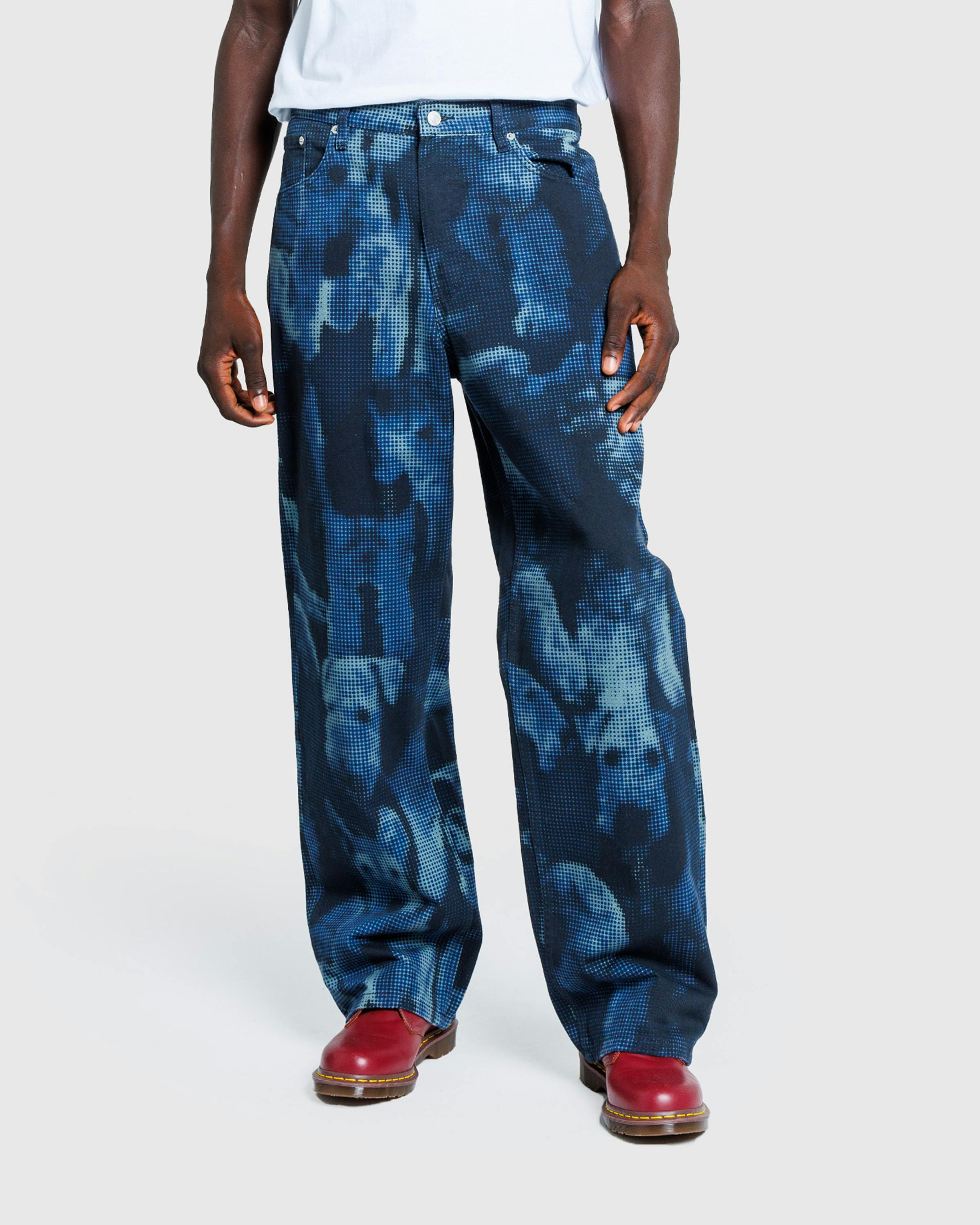 Dries van Noten – Printed Jeans Navy - Trousers - Blue - Image 2