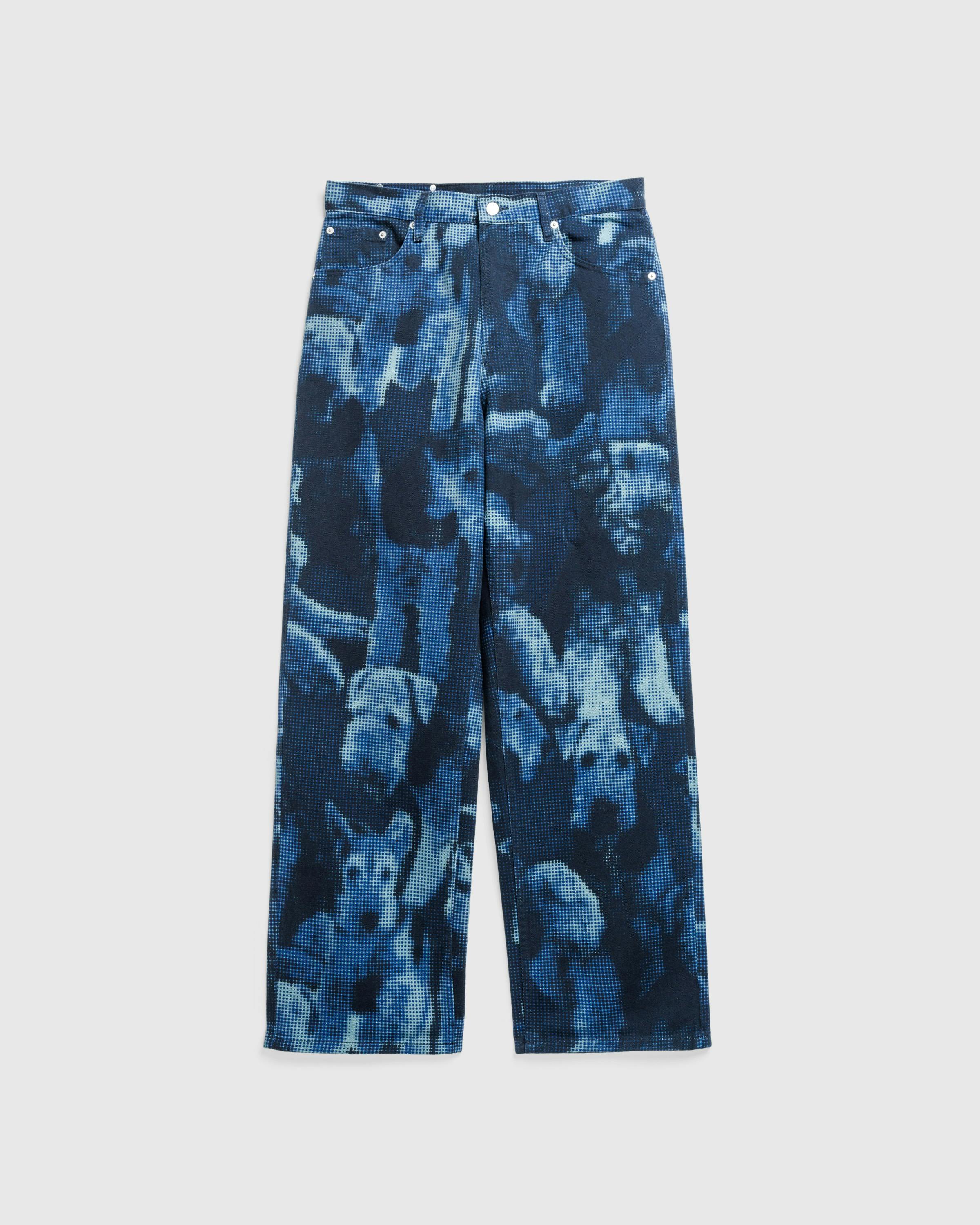 Dries van Noten – Printed Jeans Navy - Trousers - Blue - Image 1