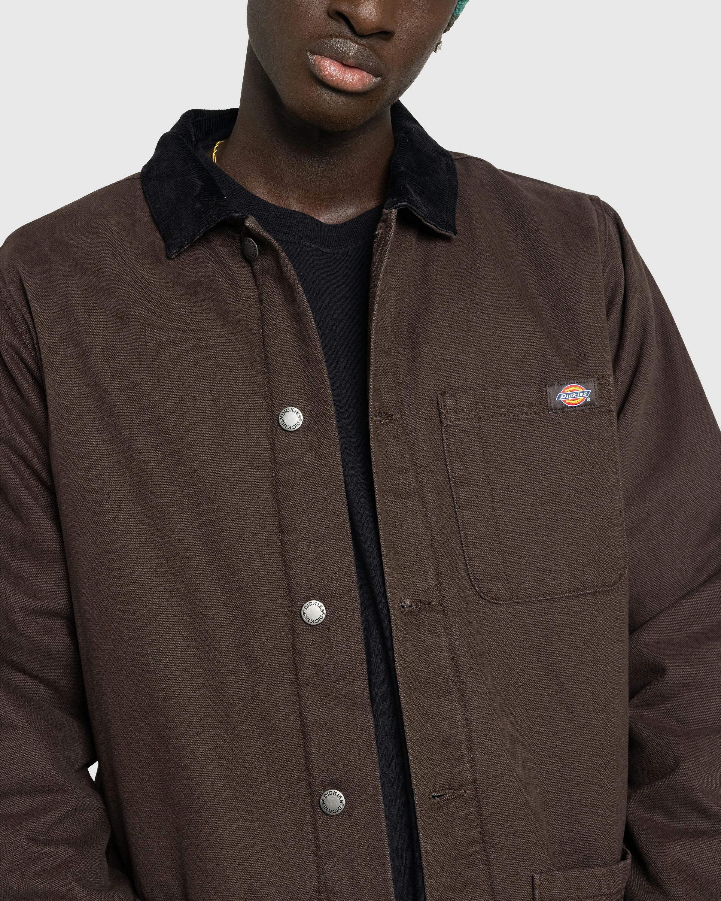 Dickies – Duck High Pile Fleece Lined Chore Jacket Dark Brown - Jackets - Brown - Image 4