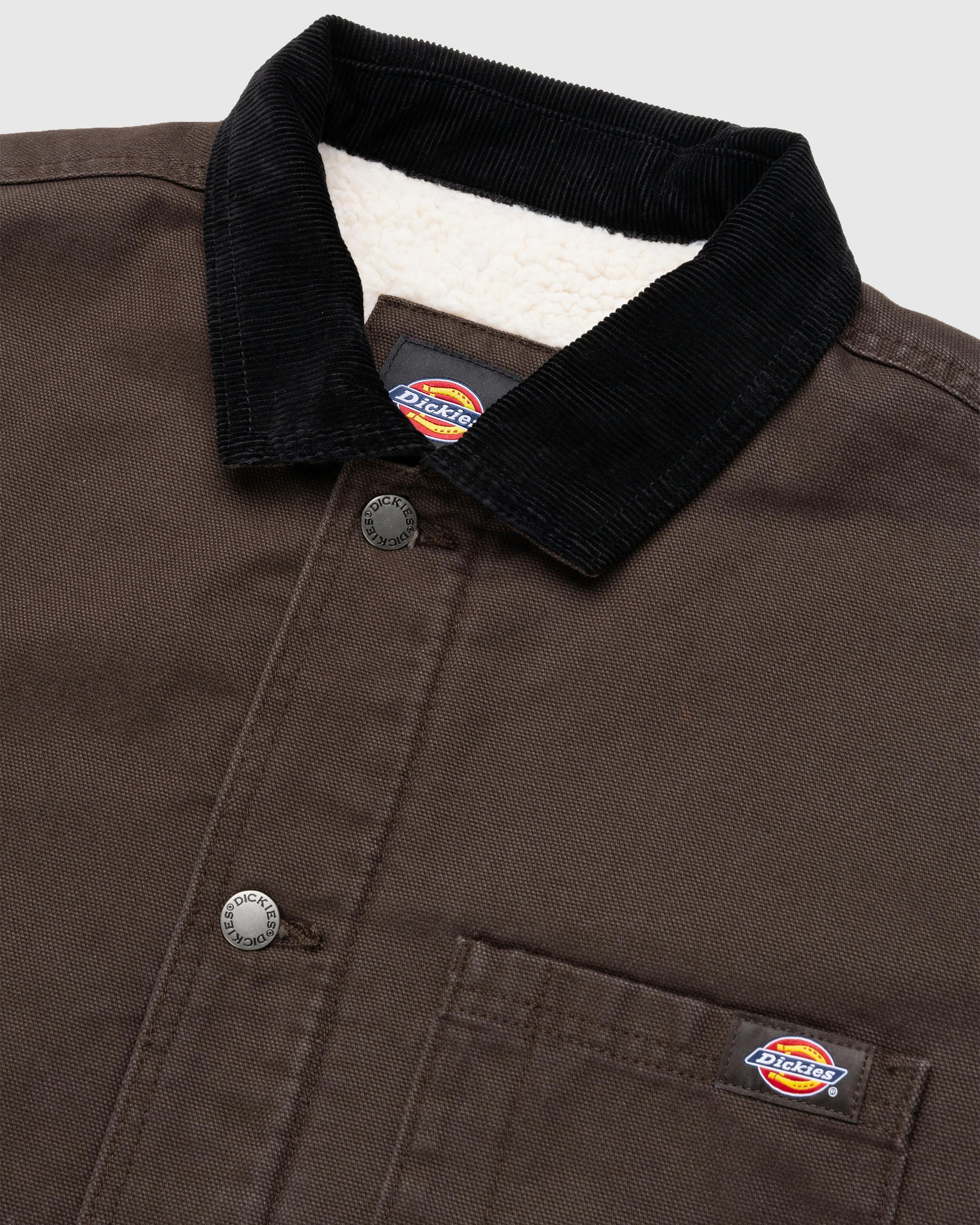 Dickies – Duck High Pile Fleece Lined Chore Jacket Dark Brown - Jackets - Brown - Image 7