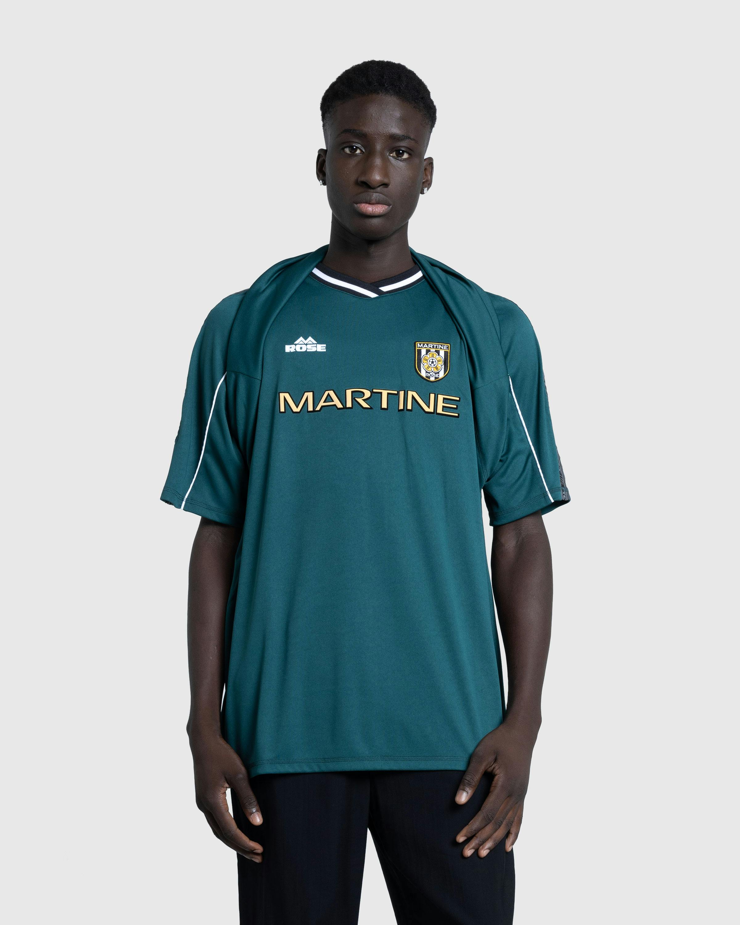 Martine Rose – Celebration Football Top Green - T-Shirts - Green - Image 2