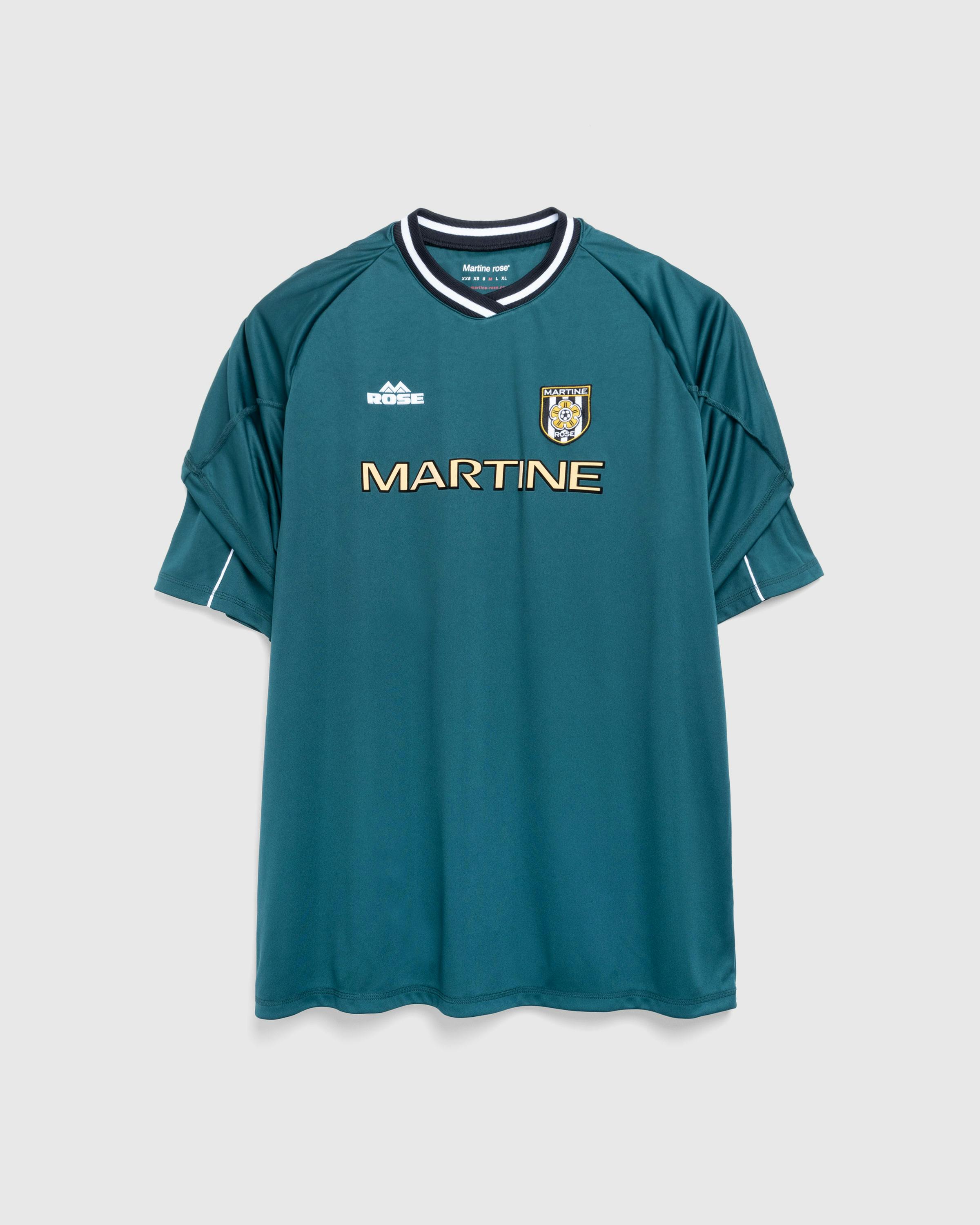 Martine Rose – Celebration Football Top Green - T-Shirts - Green - Image 1