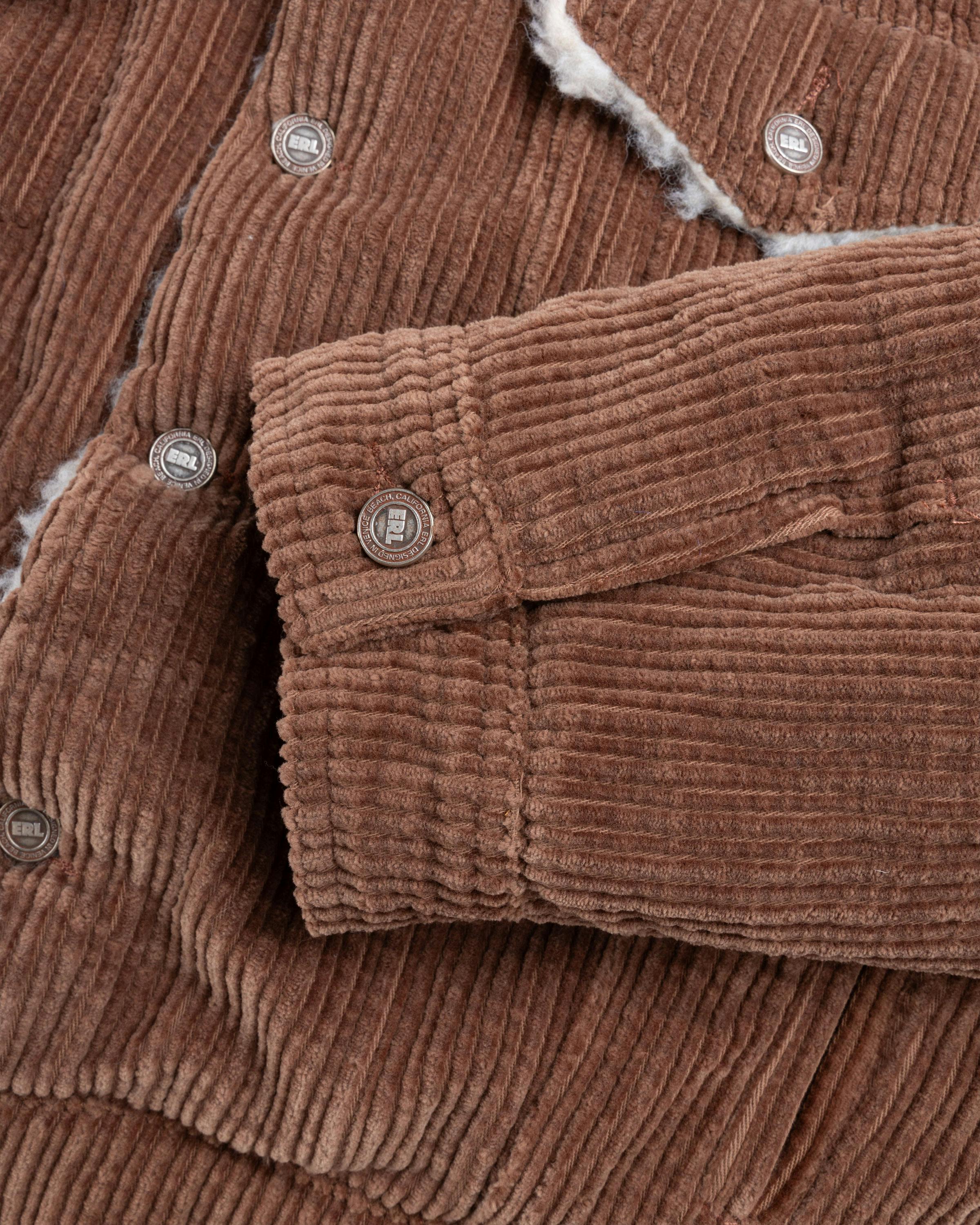 ERL – Sherpa Corduroy Trucker Jacket Brown - Fur & Shearling - Brown - Image 7