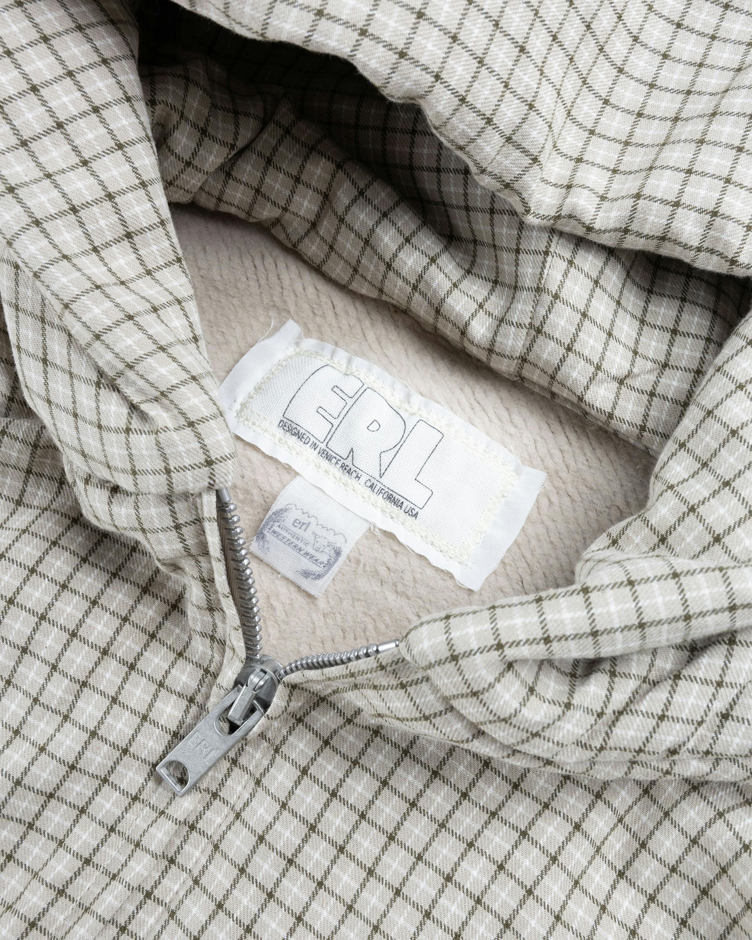 ERL – Plaid Zip Hoodie Beige Check - Hoodies - Beige - Image 5