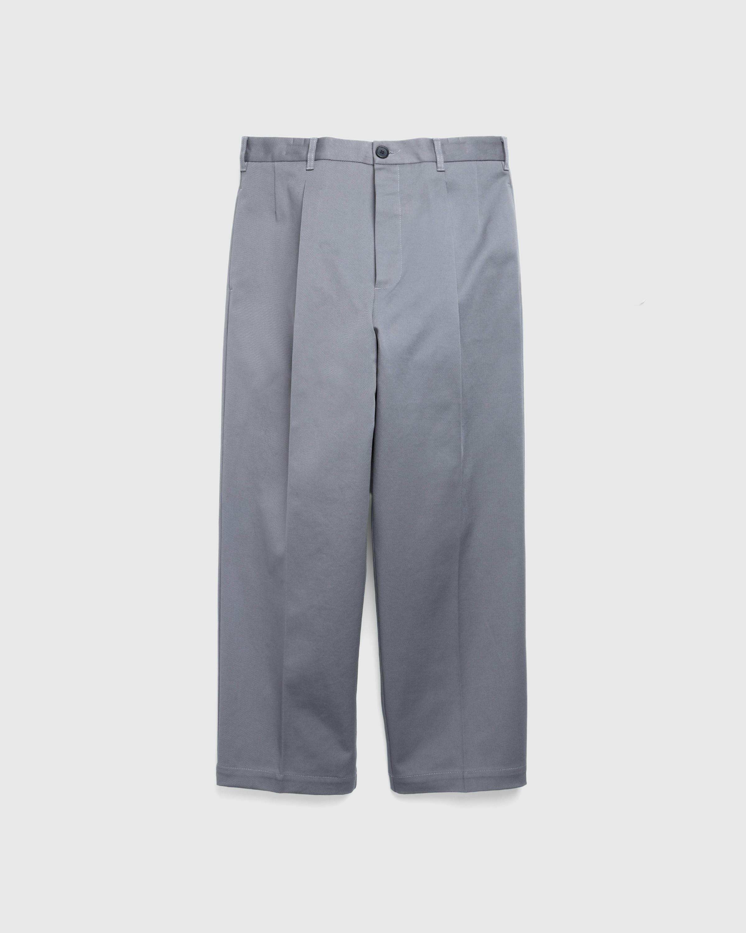 Marni – Gabardine Classic Trousers Antique Silver - Trousers - Silver - Image 1