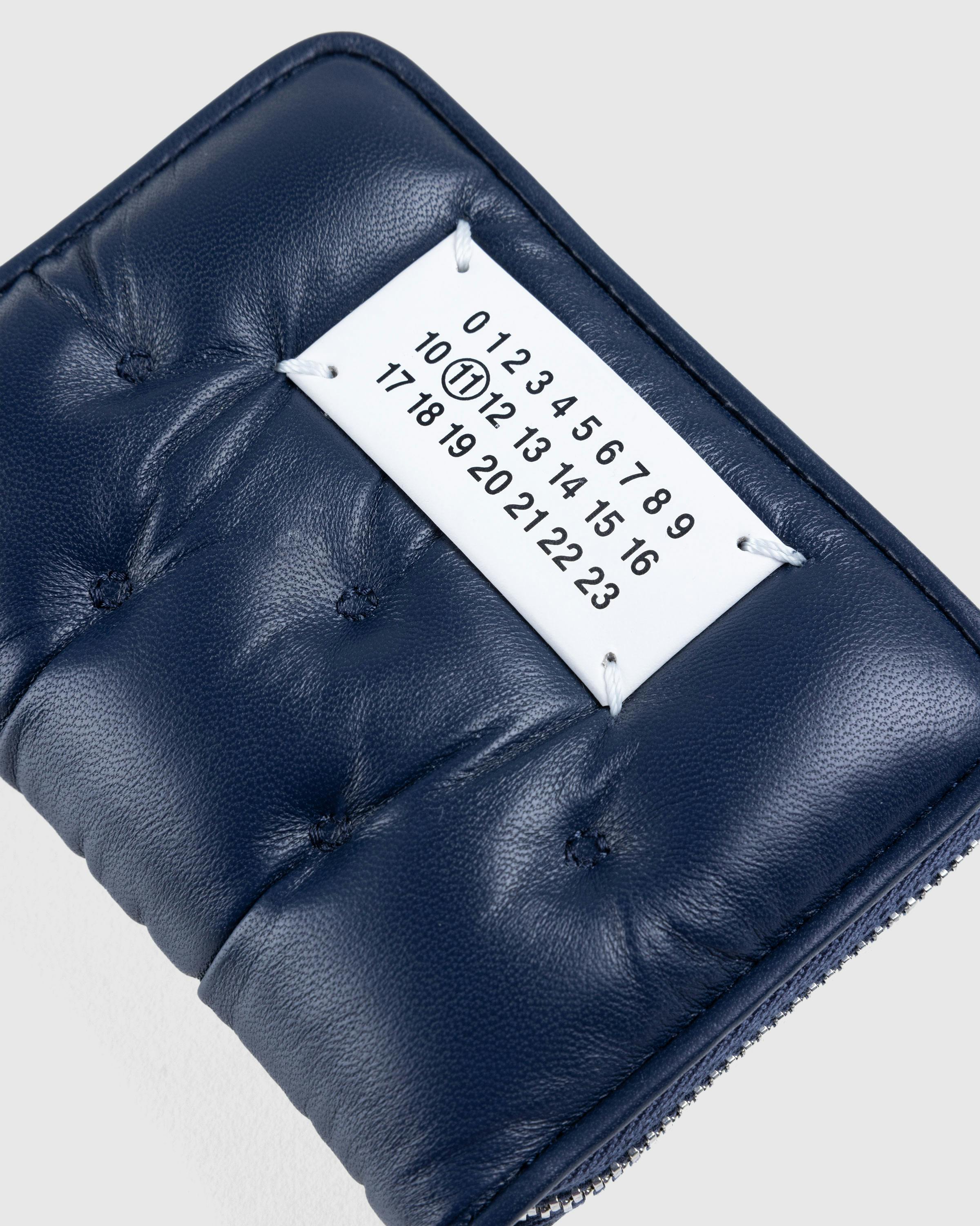 Maison Margiela – Leather Zip Wallet Cosmo - Card Holders - Blue - Image 3