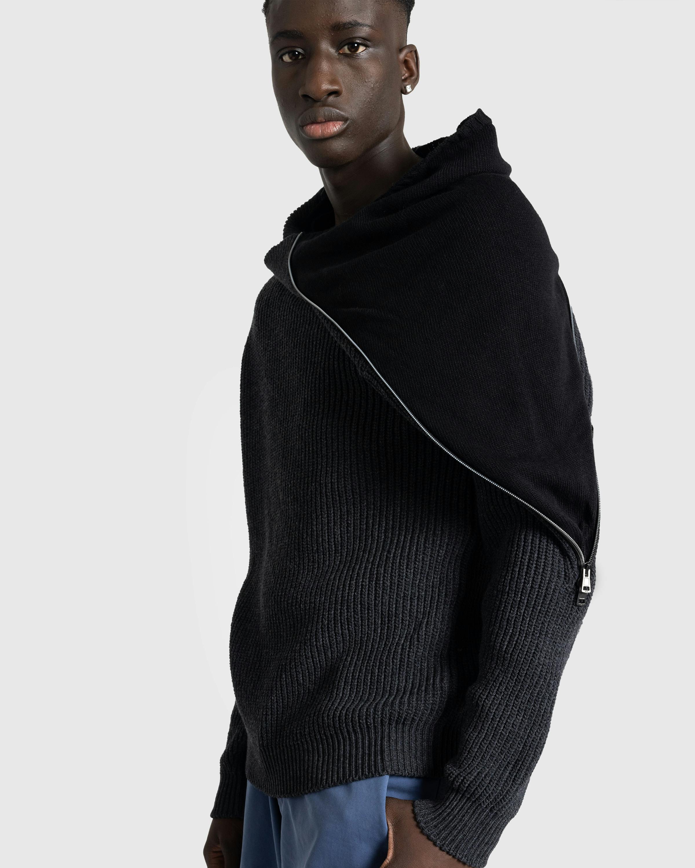 Y/Project – Zip Insert High Neck Pullover Dark Grey - Turtlenecks - Grey - Image 4