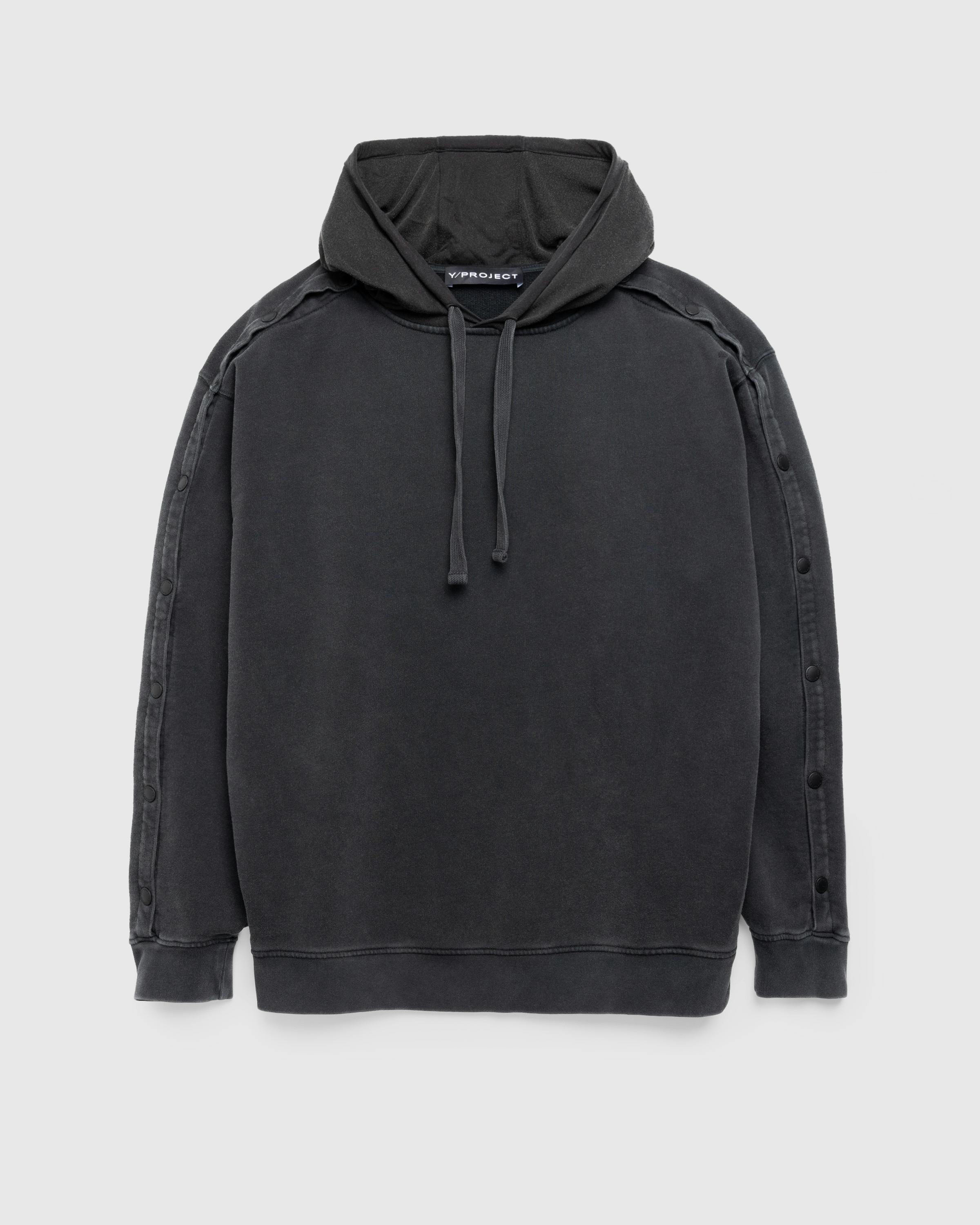 Y/Project – Snap Insert Hoodie Vintage Black - Hoodies - Grey - Image 1