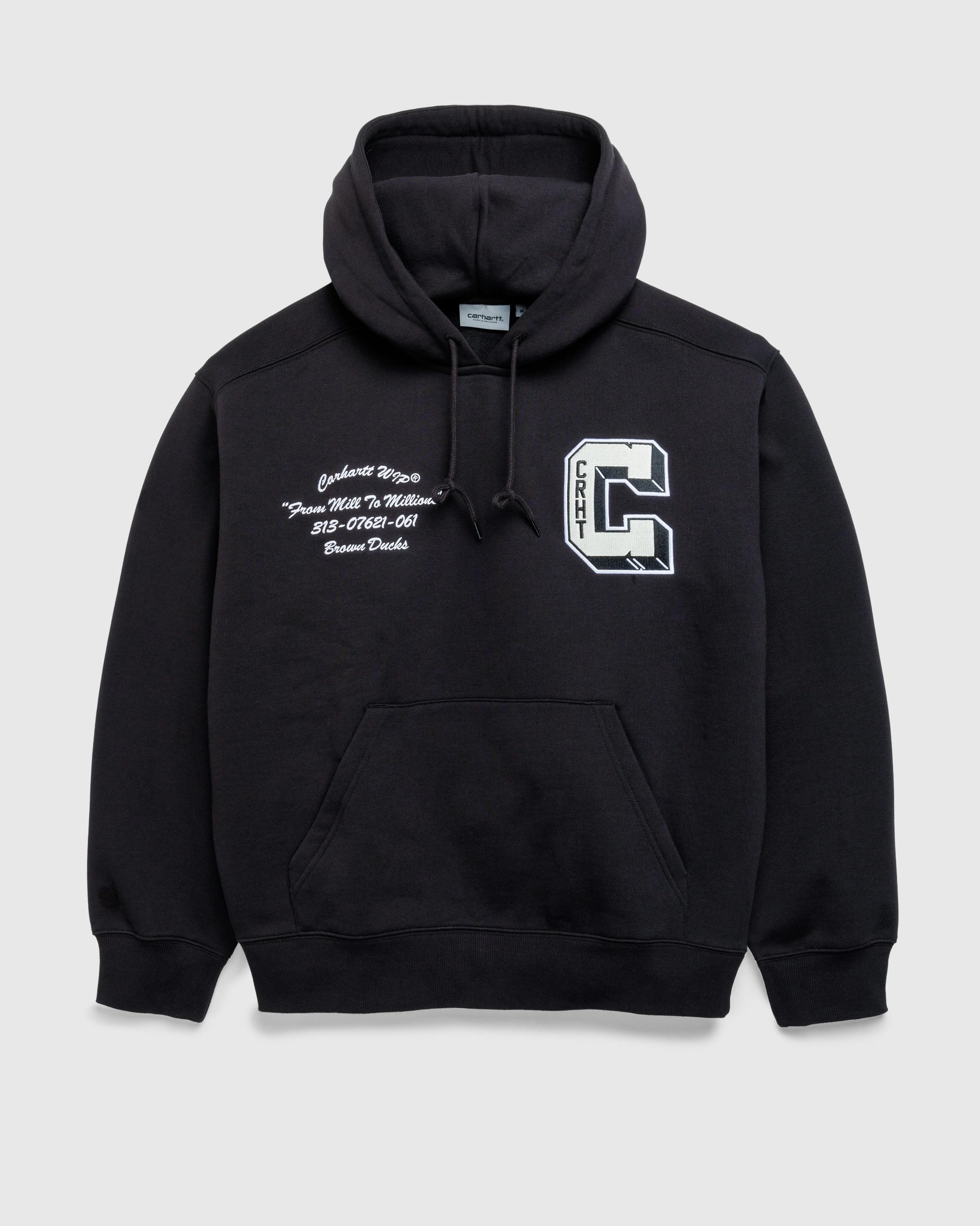 Carhartt WIP – Hooded Brown Ducks Sweat Black - Hoodies - Black - Image 1