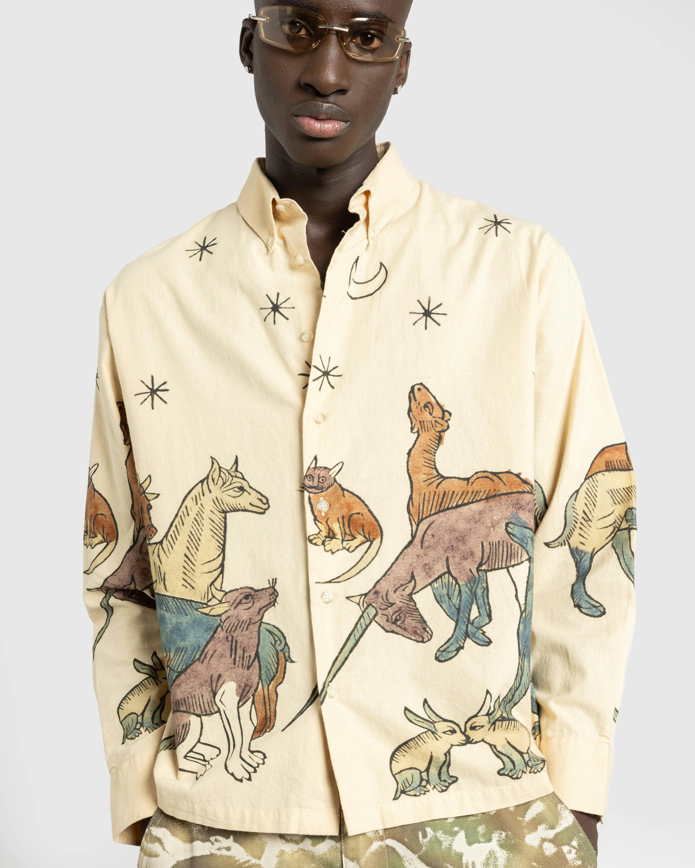 Carne Bollente – Moonlight Fauna Shirt Beige - Longsleeve Shirts - Beige - Image 5