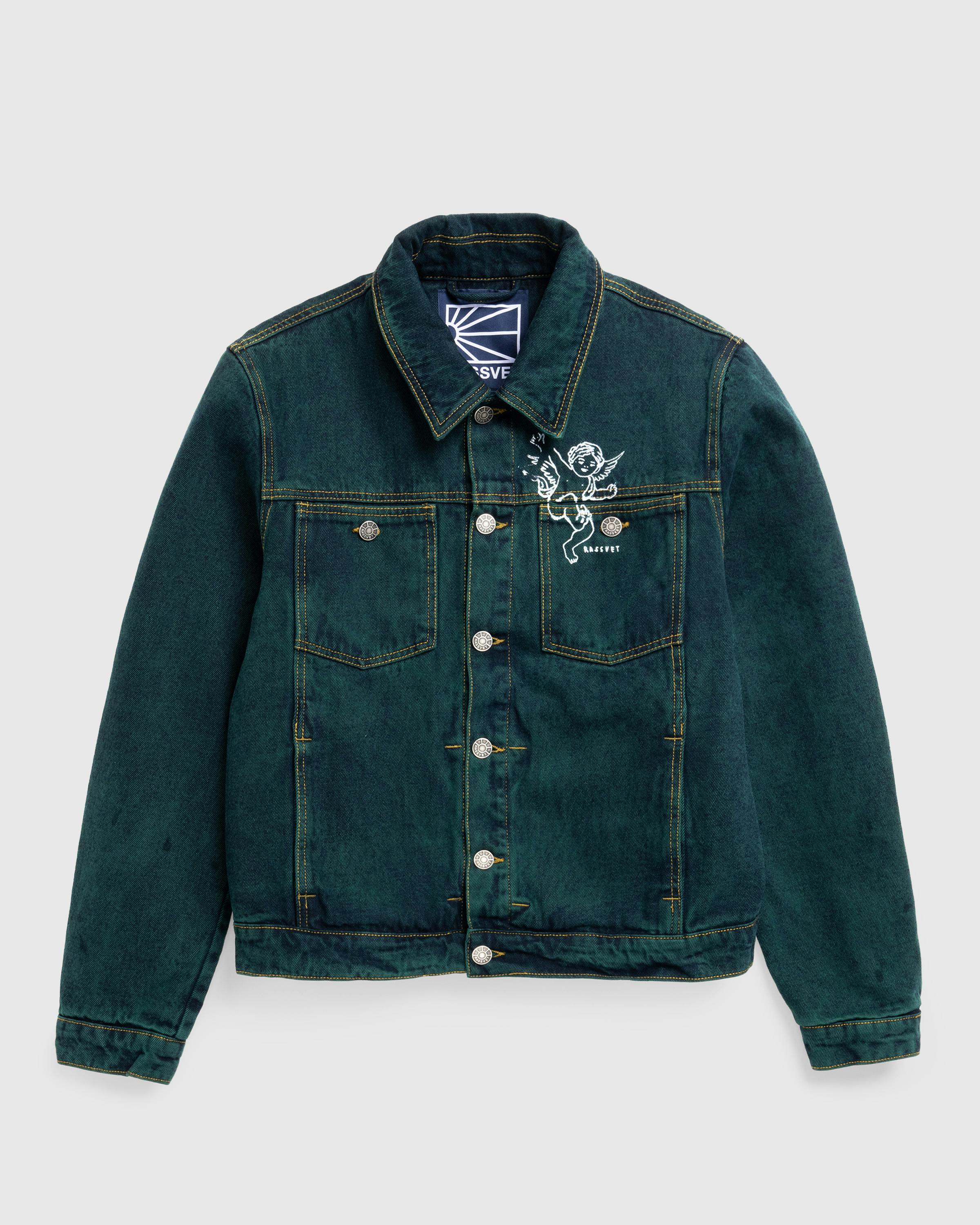 Rassvet – Lined Denim Jacket Woven Green - Denim Jackets - Green - Image 1