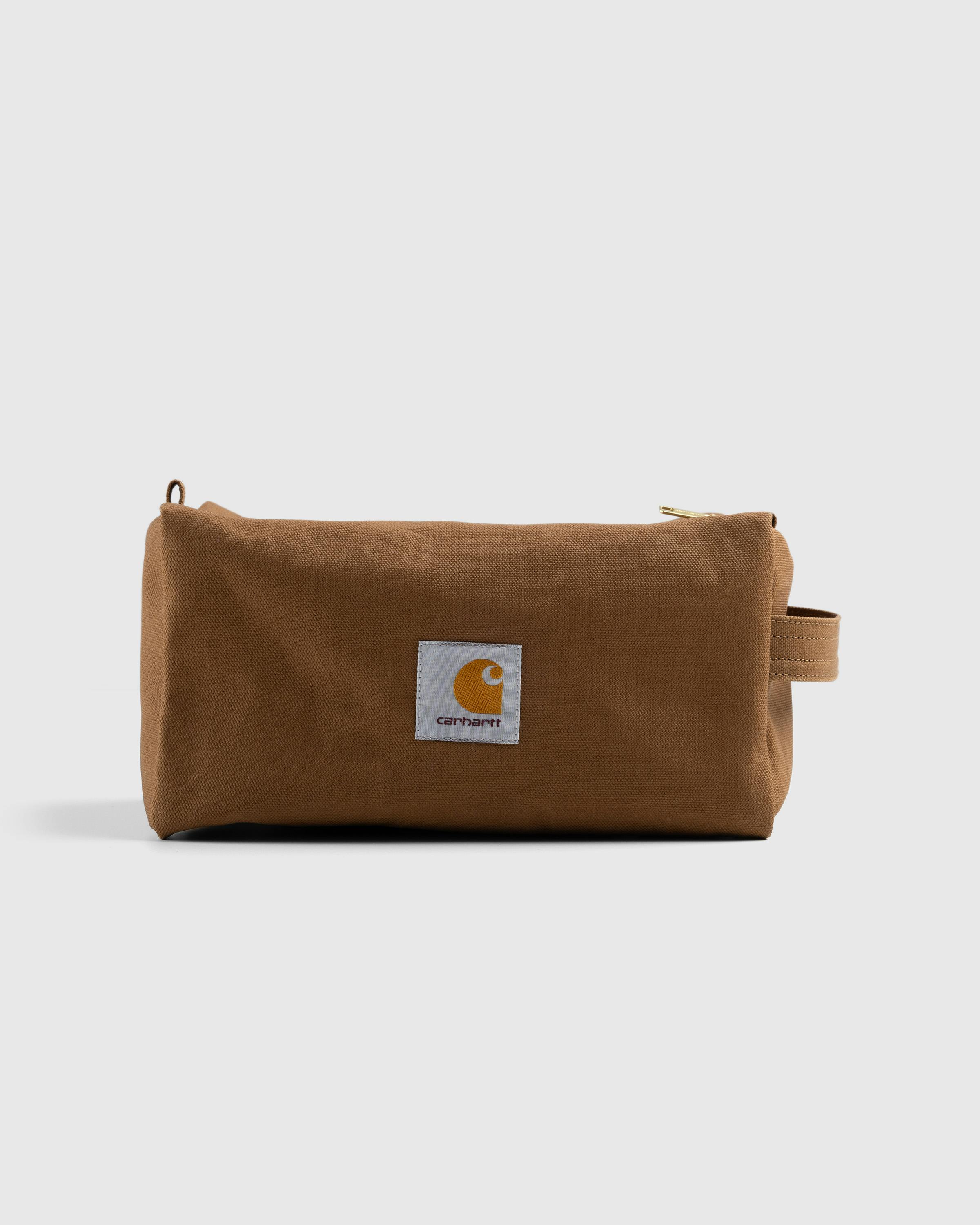 Carhartt WIP – Canvas Washbag Hamilton Brown - Bag Accessories - Brown - Image 1