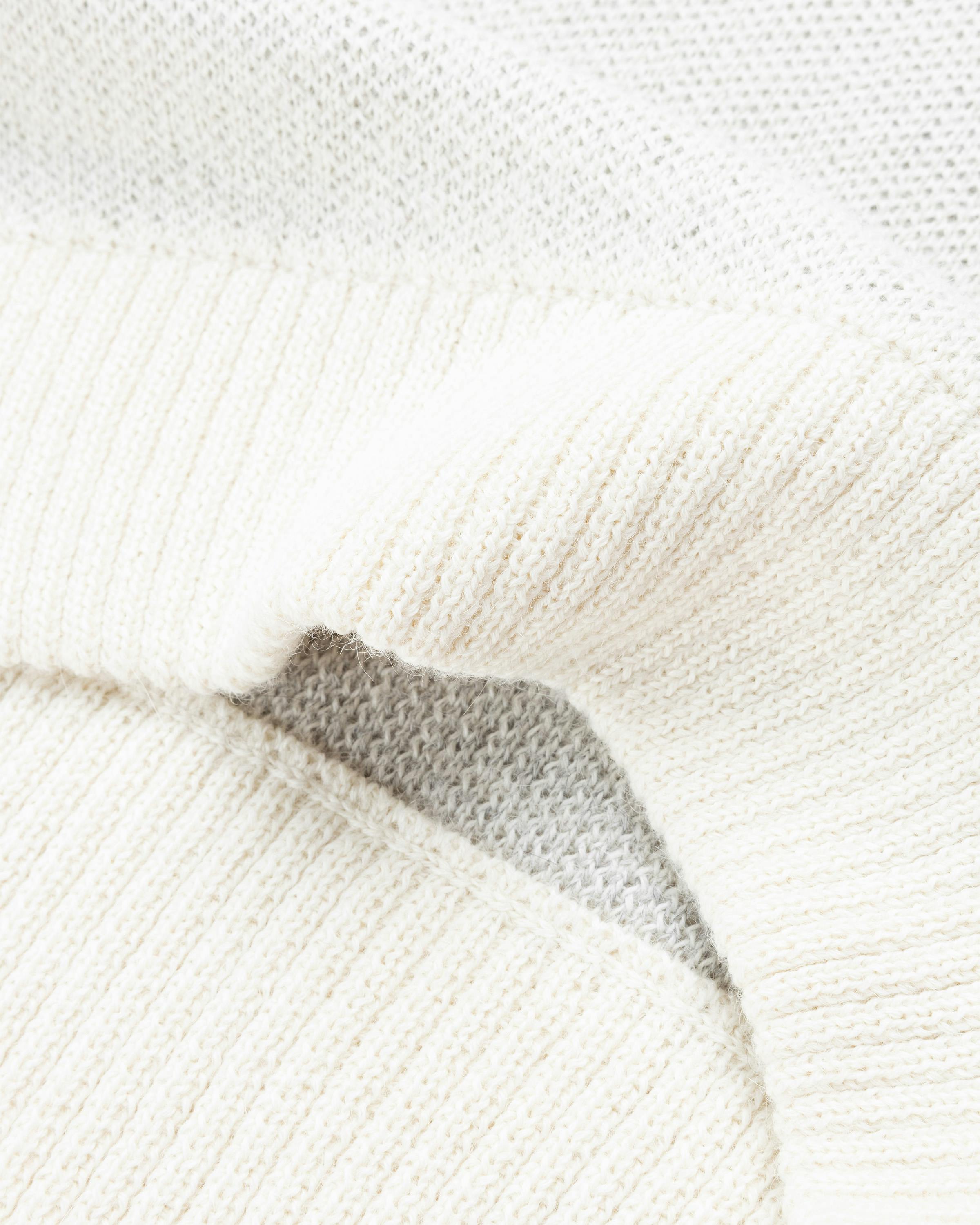 GmbH – Alpaca Wool Blend Knit Jumper Off White/Grey - Sweatshirts - White - Image 4