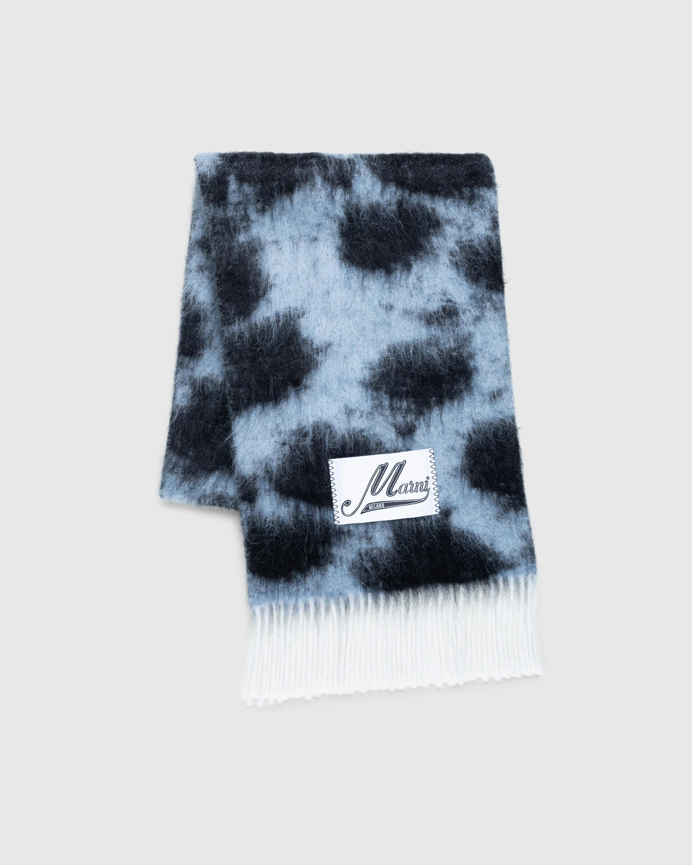 Marni – Wool Scarf Leaden Blue - Knits - Blue - Image 3