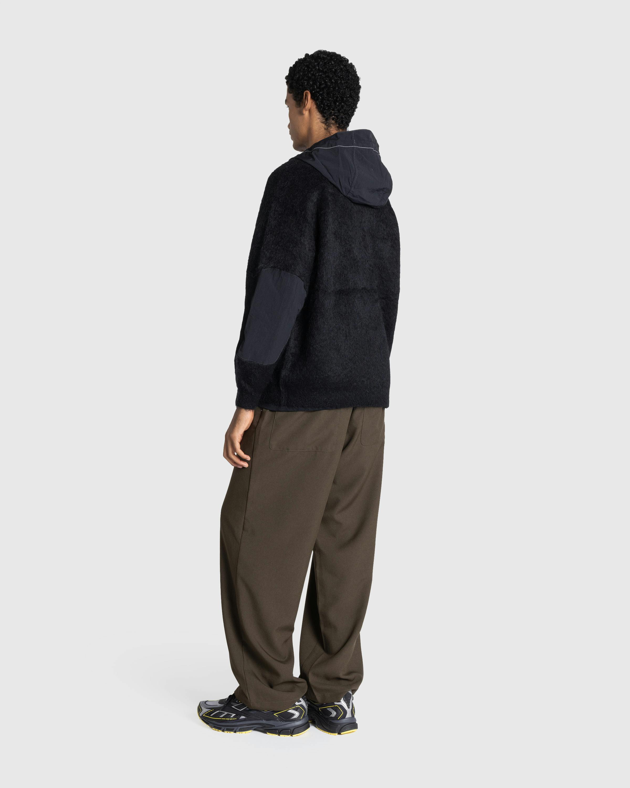 And Wander – Mohair Wool Knit Hoodie Black - Zip-Up Sweats - Black - Image 6