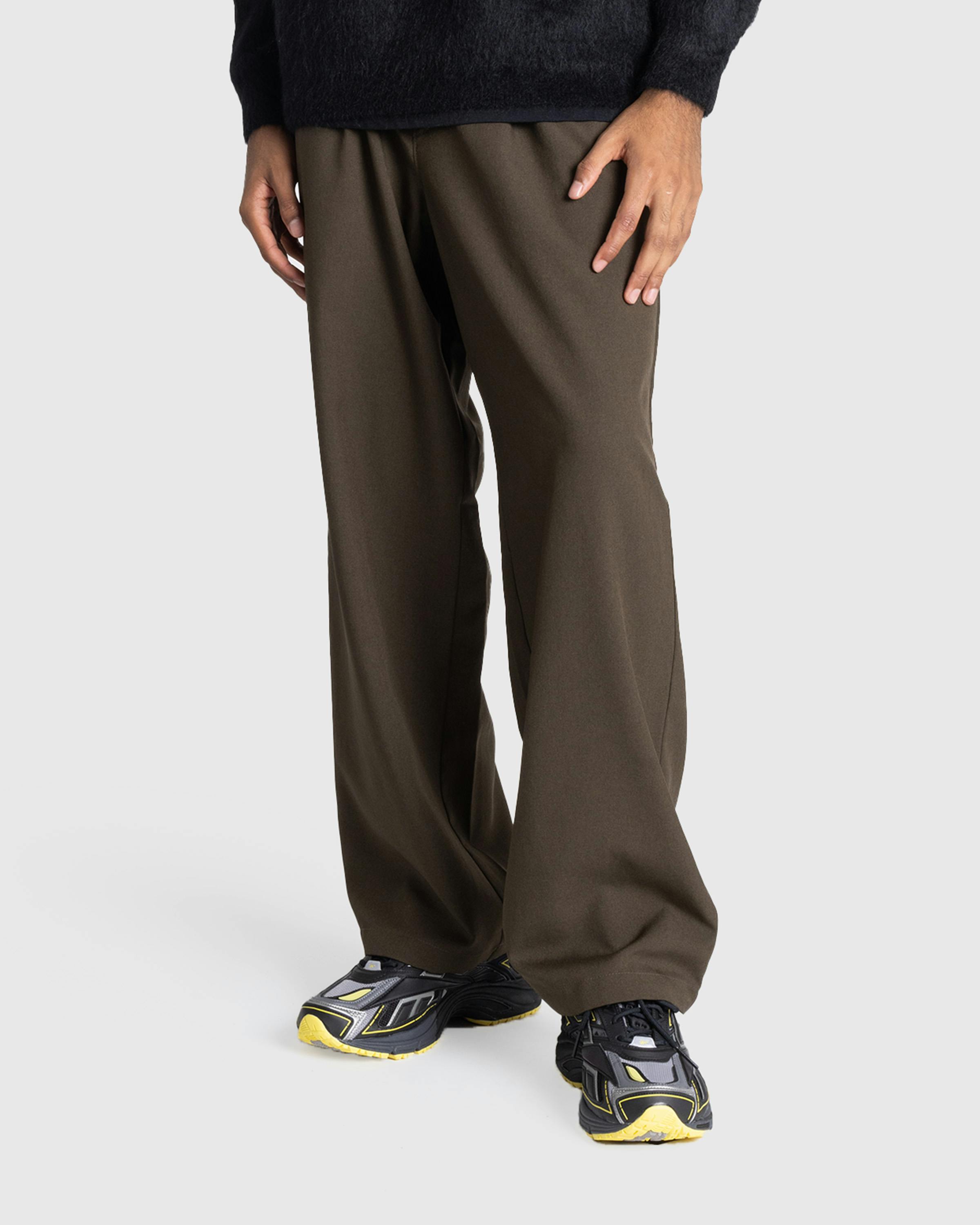 And Wander – PE Melange Twill Wide Pants Khaki - Active Pants - Green - Image 2