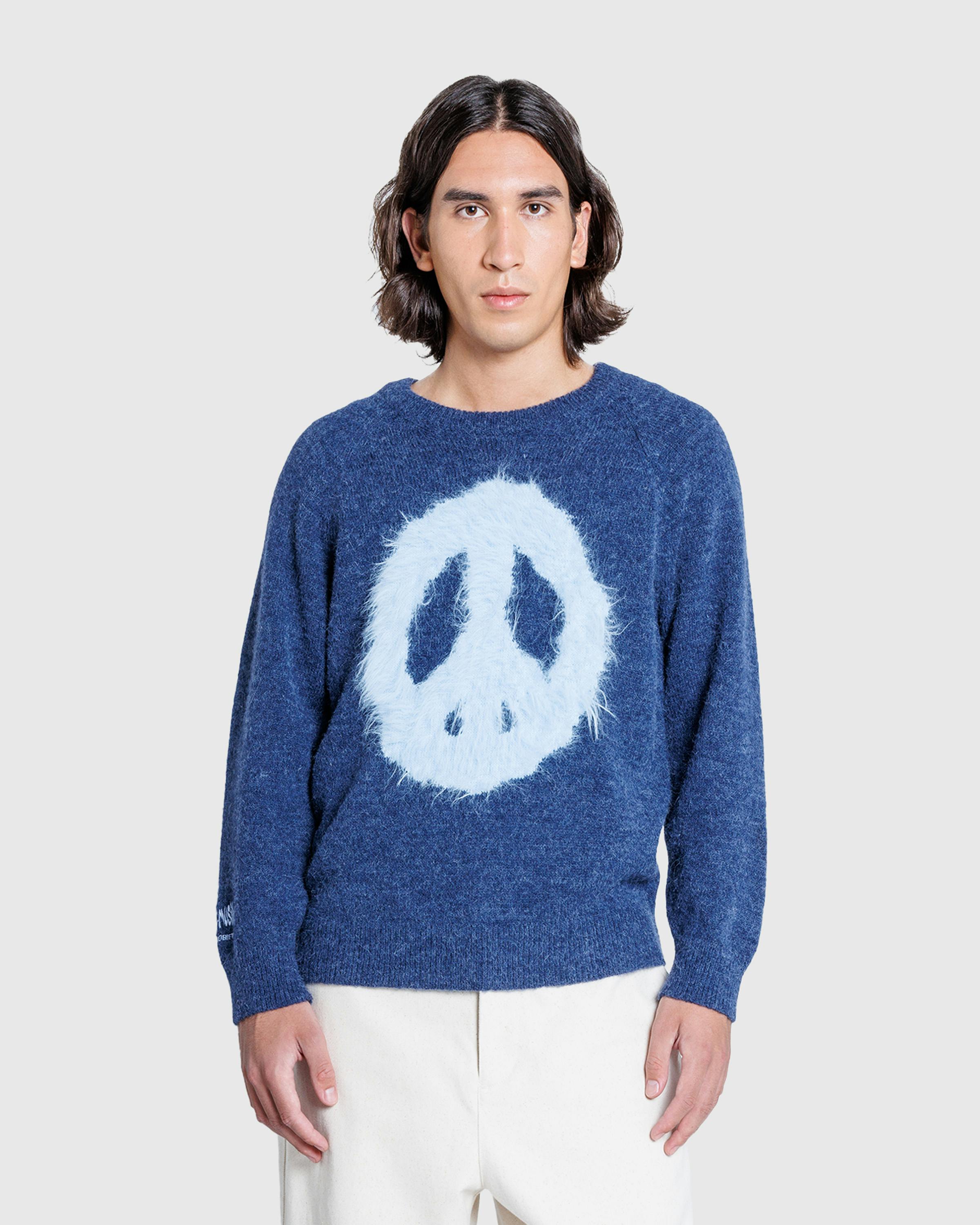 Highsnobiety x Keinemusik – Knitted Sweater - Crewnecks - Dark Blue - Image 2