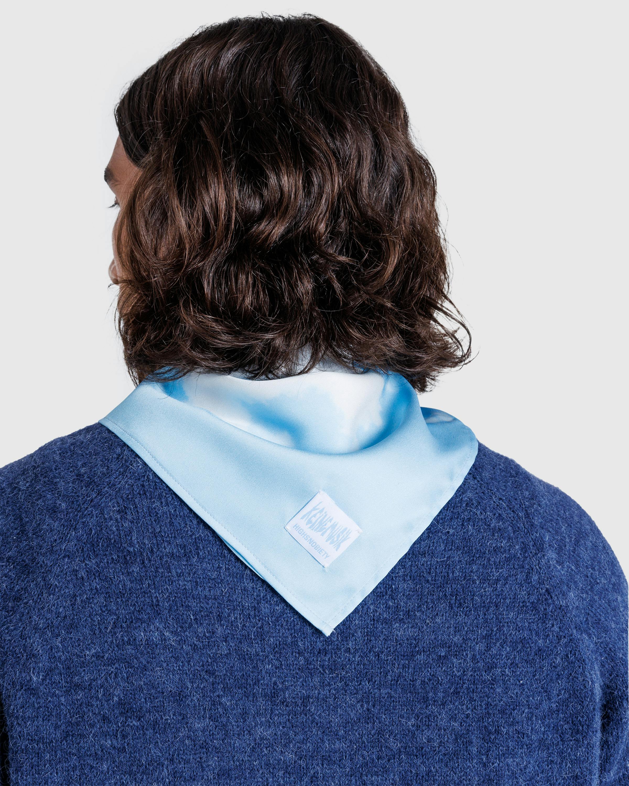 Highsnobiety x Keinemusik – Square Scarf - Knits - Light Blue - Image 4