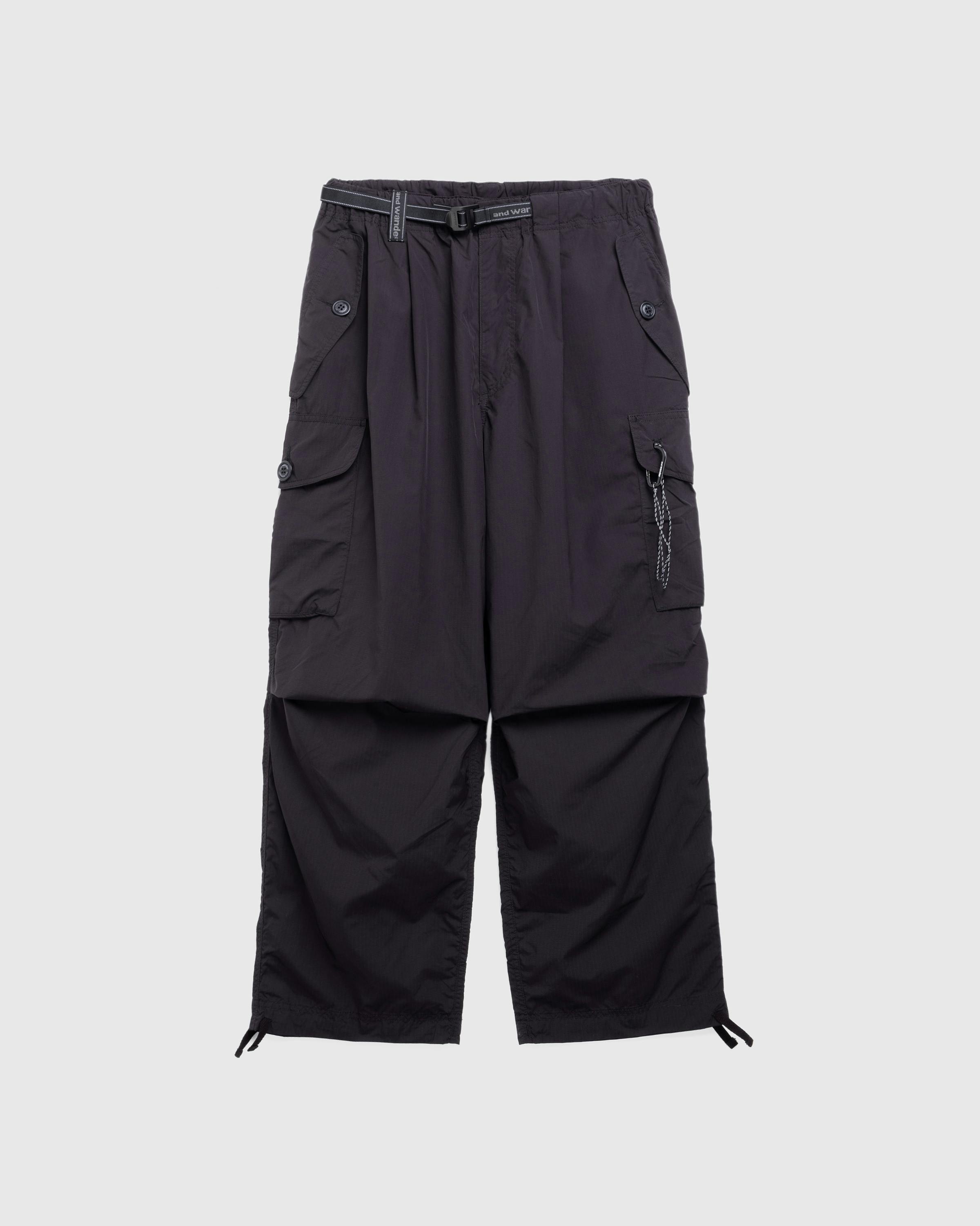 And Wander – Oversized Cargo Pants Black - Cargo Pants - Black - Image 1