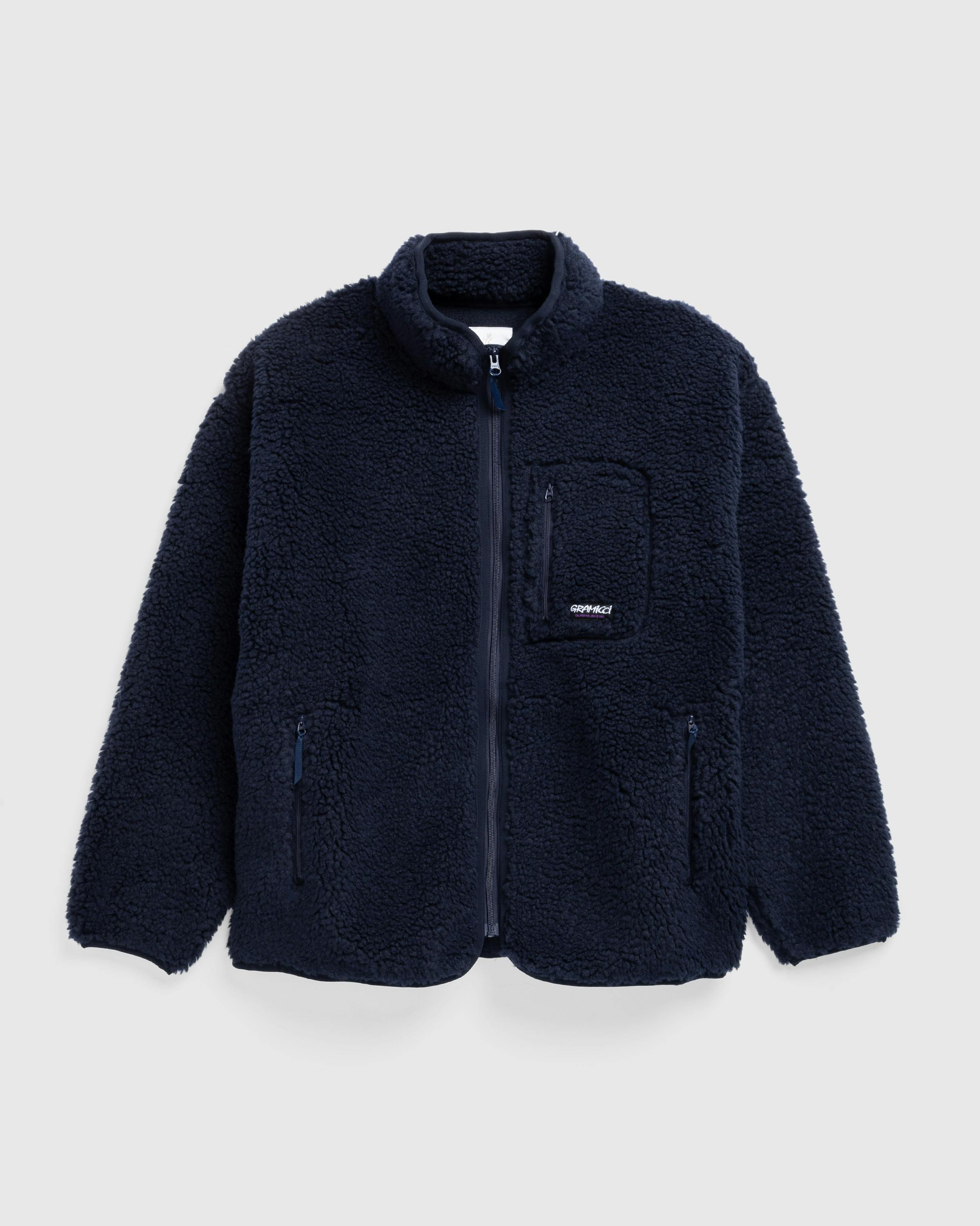 Gramicci – Sherpa Jacket Navy - Fleece Jackets - Blue - Image 1