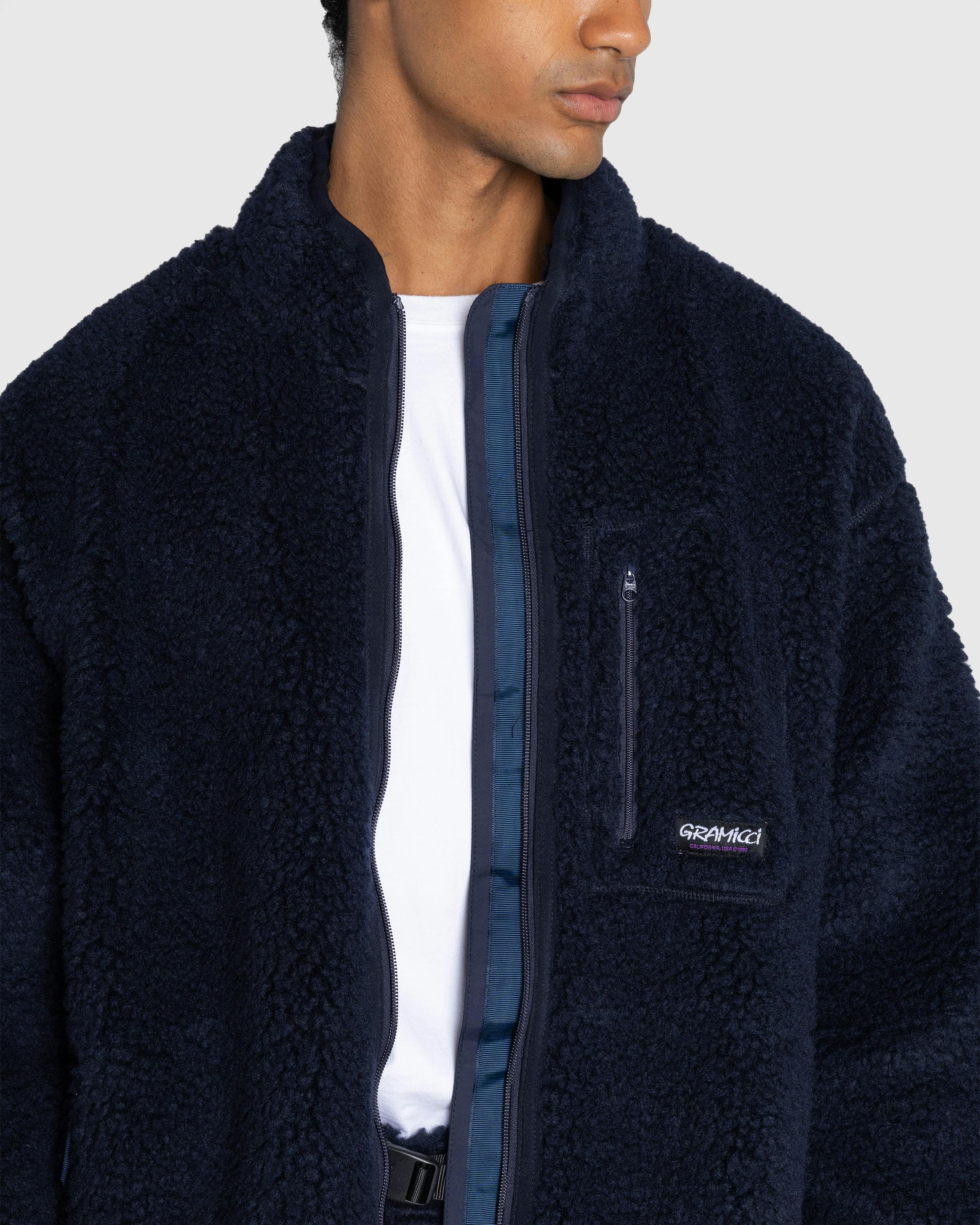 Gramicci – Sherpa Jacket Navy - Fleece Jackets - Blue - Image 5