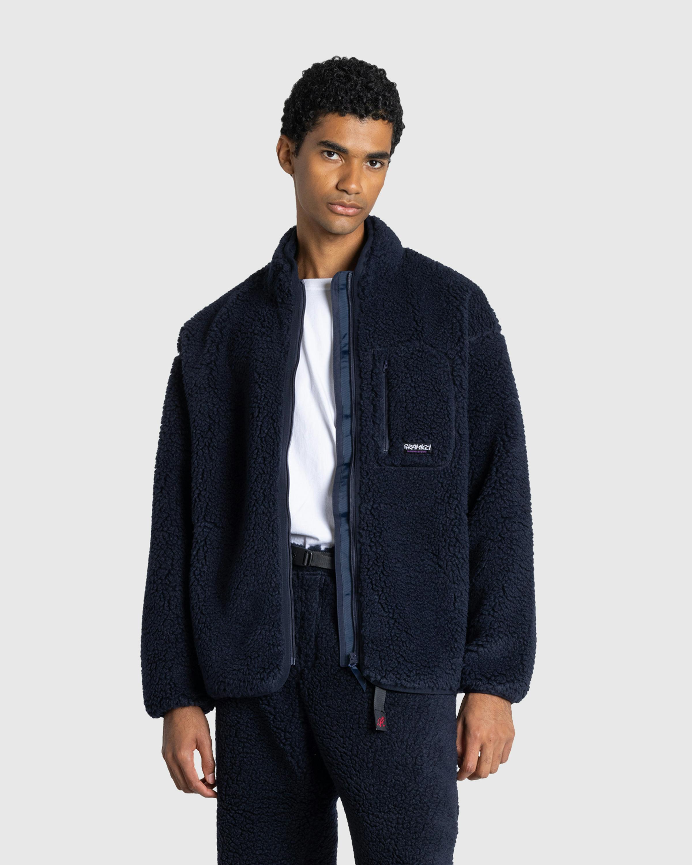 Gramicci – Sherpa Jacket Navy - Fleece Jackets - Blue - Image 2