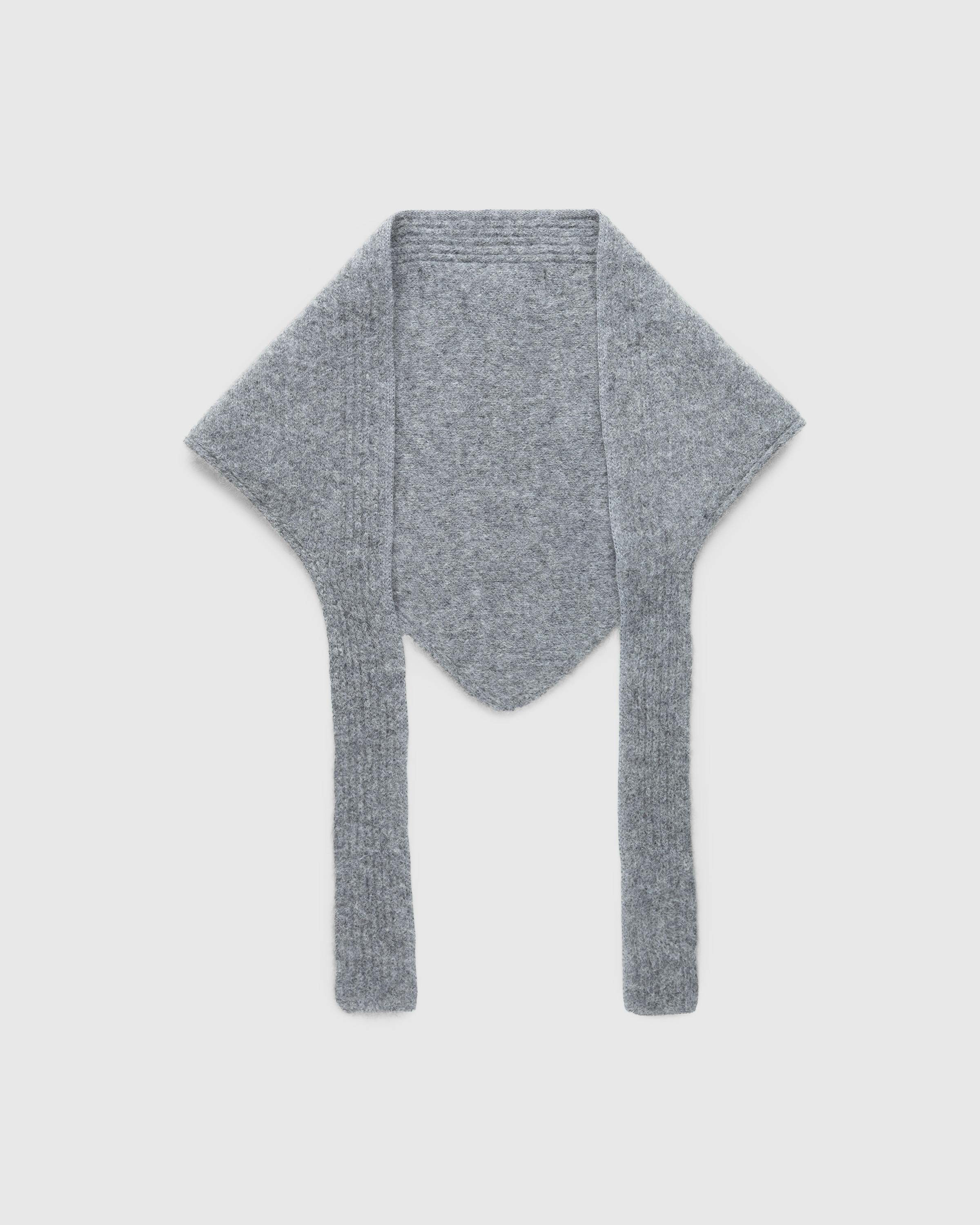 JACQUEMUS – Le Chale Gros Grain Dark Grey - Knits - Grey - Image 1